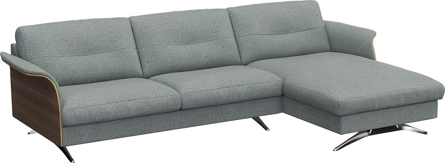 FLEXLUX Hoekbank Glow, super comfortabel door hoogwaardige zitconstructie met binnenvering, L-vorm