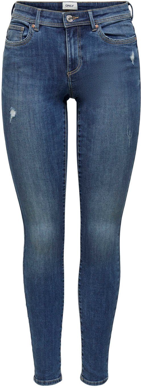 Only Skinny fit jeans ONLWAUW met lichte destroyed-effecten