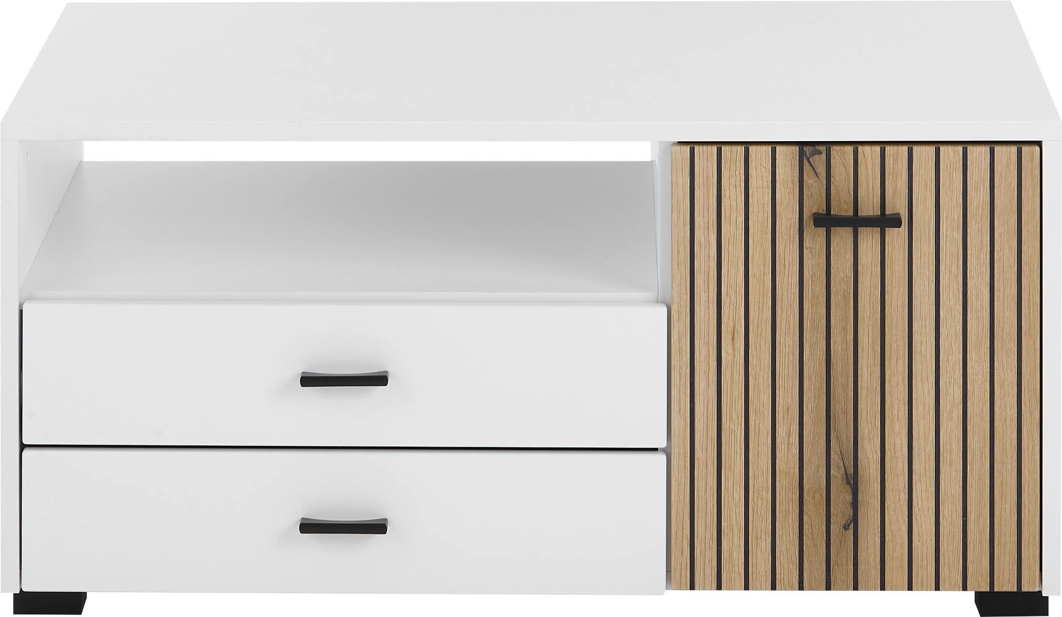 INOSIGN Salontafel Hudson in moderne trendkleur, handgrepen van metaal (zwart), breedte 90 cm