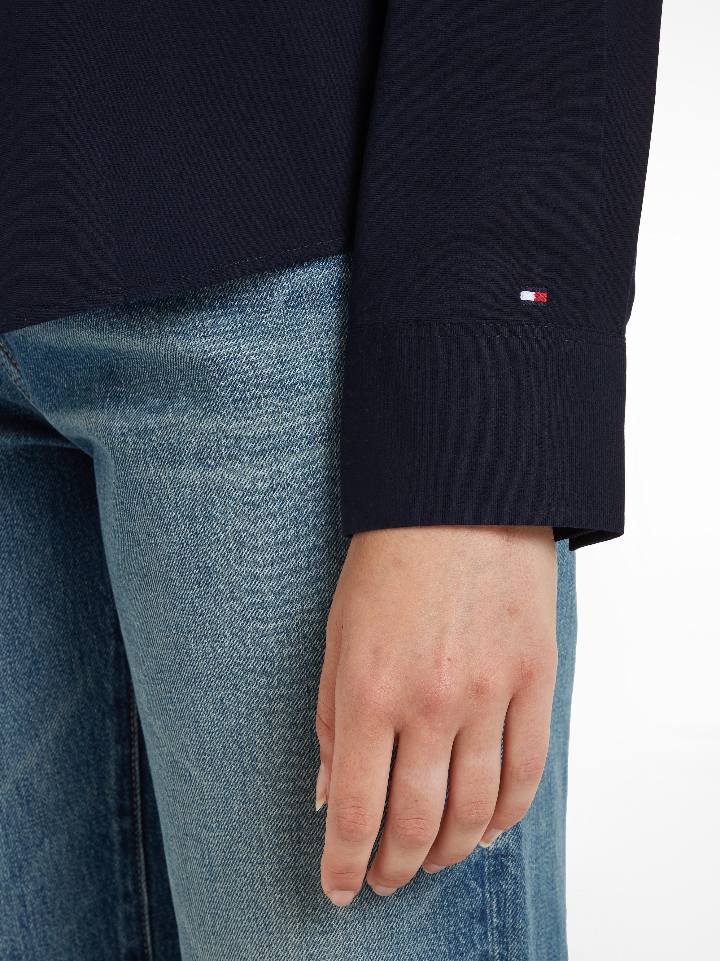 Tommy Hilfiger Overhemdblouse ESS POPLIN REGULAR SHIRT met popeline, geborduurd tommy hilfiger logo