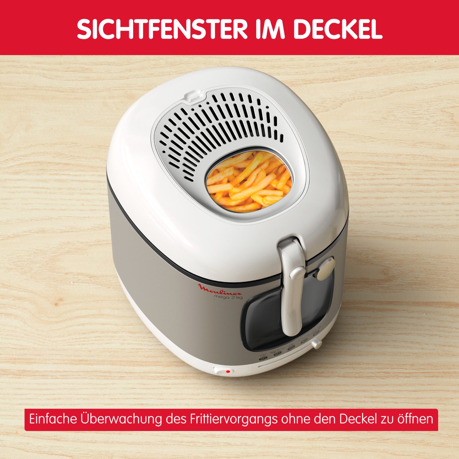 Moulinex Friteuse Mega Capaciteit 2 kg, voor 8 personen, anti-geurfilter, AM4800