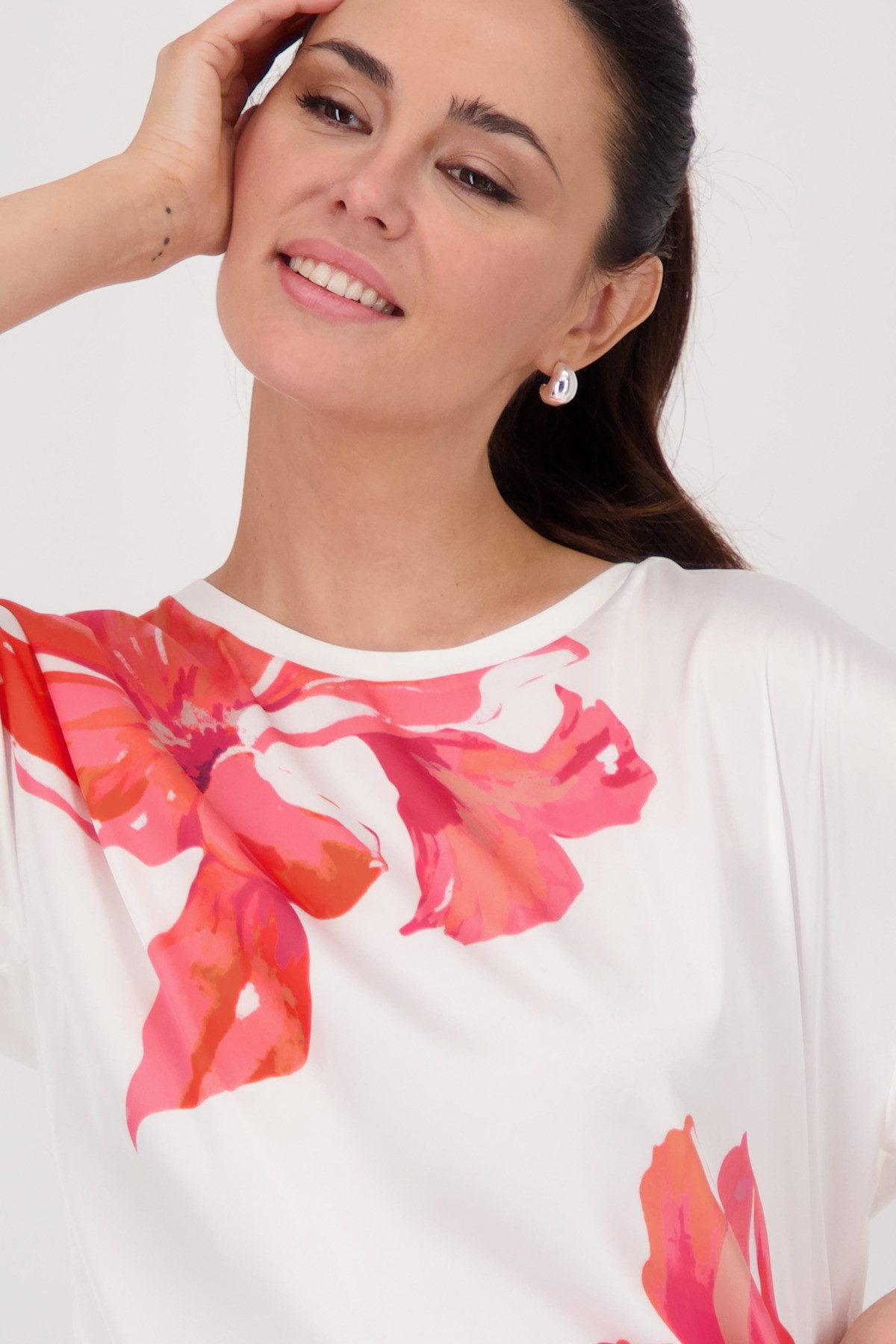 Monari Blouse zonder sluiting met bloemenprint