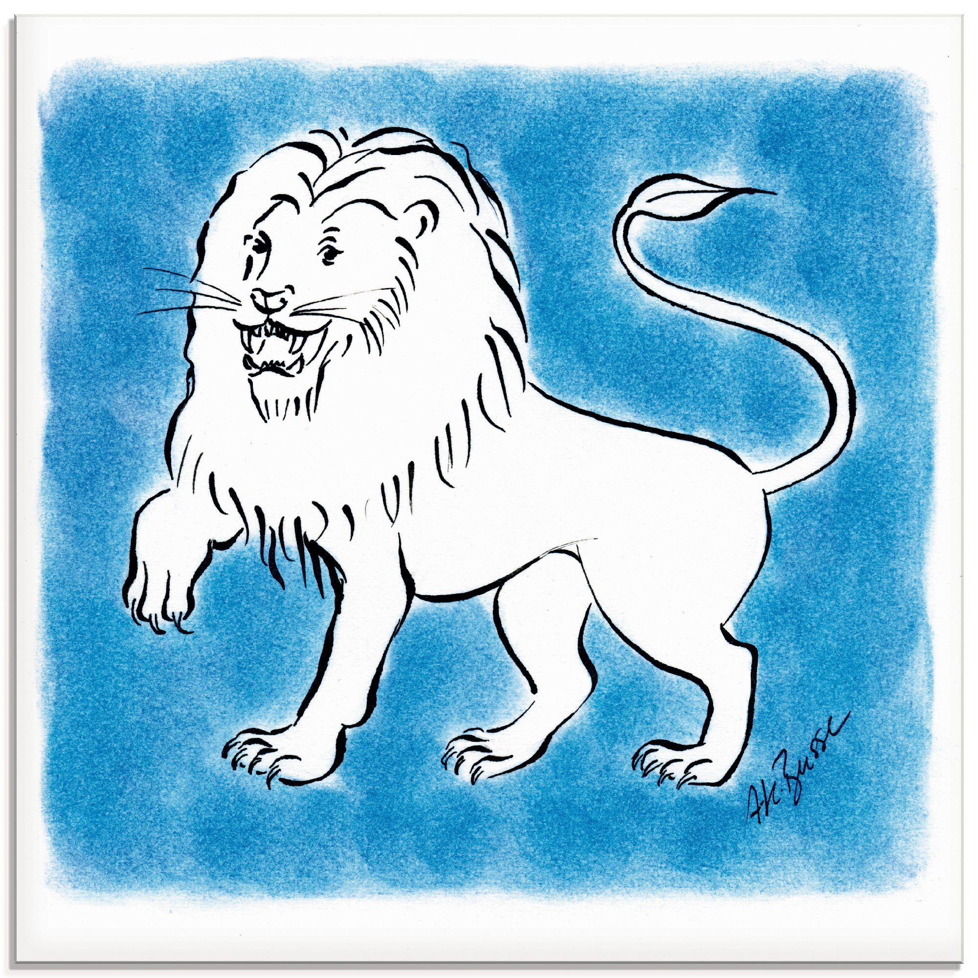 Artland Print op glas Serie sterrenbeeld leeuw (1 stuk)