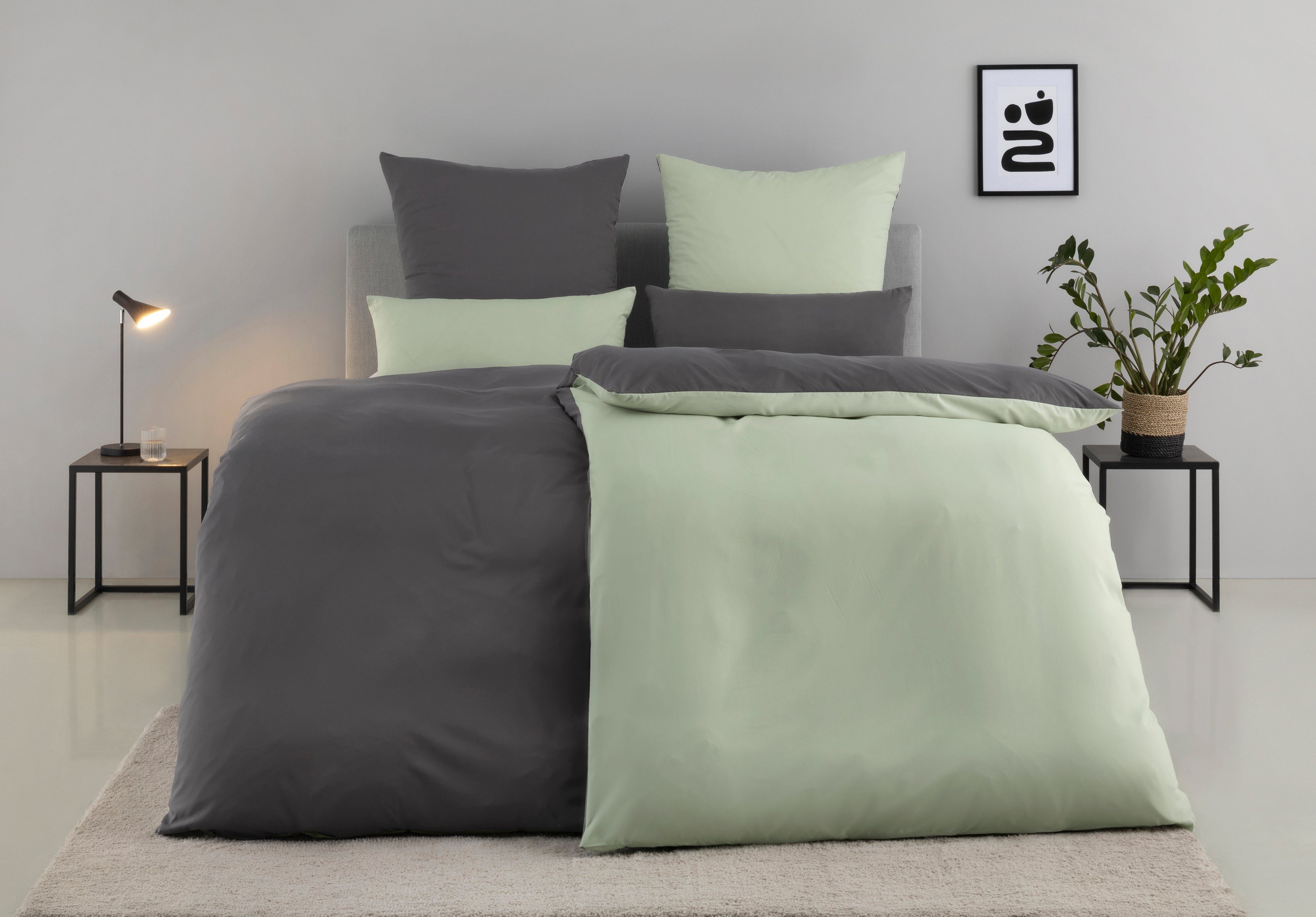 my home Omkeerbaar beddengoed Desner2 Premium kwaliteit, zeer zacht, uni, vanaf 135x200 cm