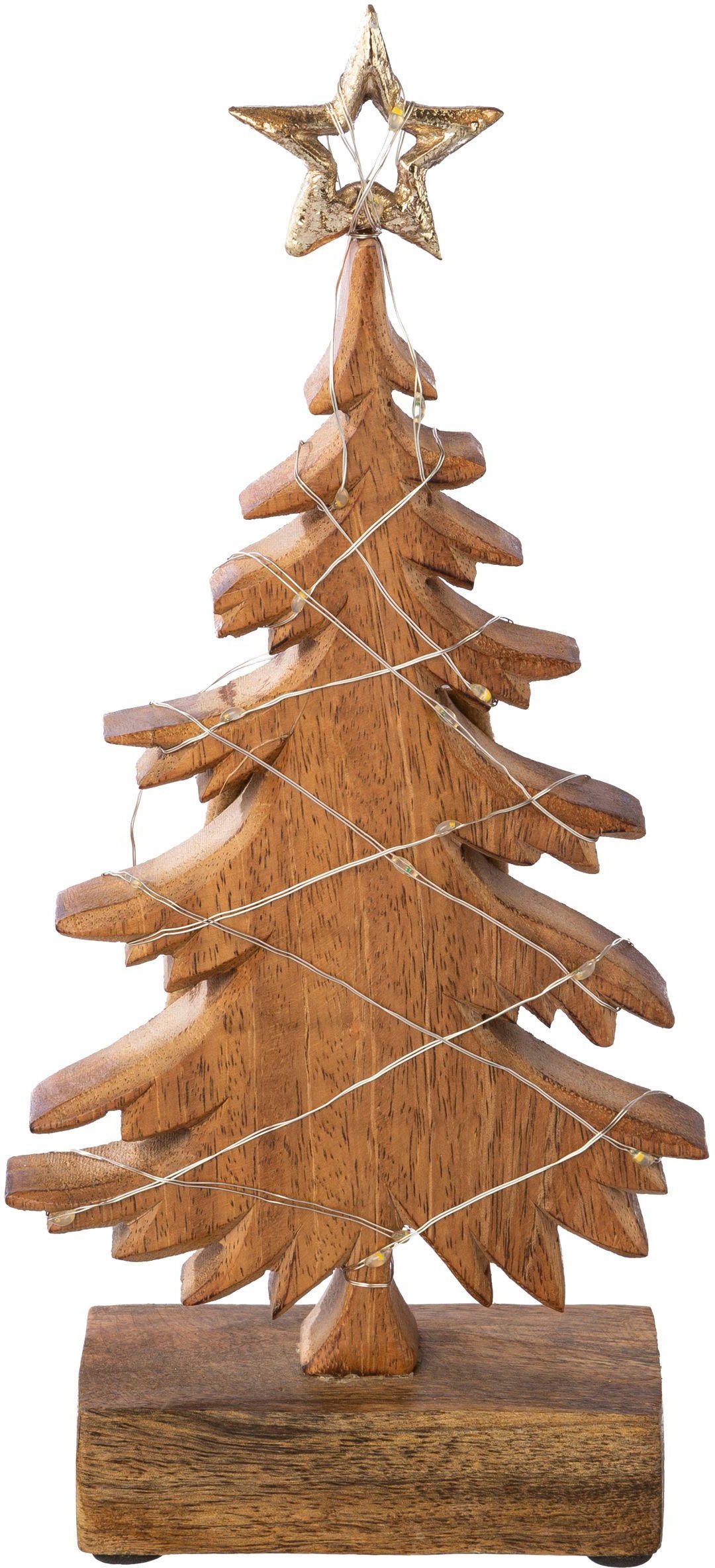 Creativ deco Decoratief figuur LUMEN, decoratief object kerstboom (set, 2 stuks)