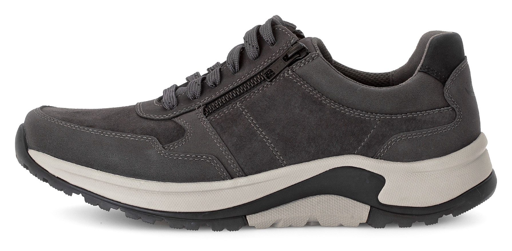 Gabor Rollingsoft Sneakers met sleehak , comfort schoen, veterschoen, lage schoen in breedte g 1/2 (= breed)
