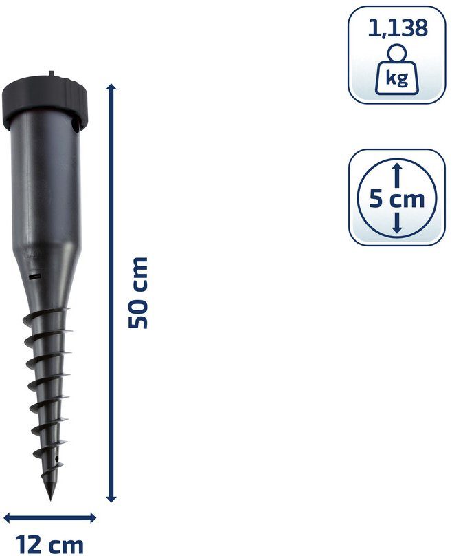 Leifheit Grondplug voor roterende wasdrogers (1 stuk)