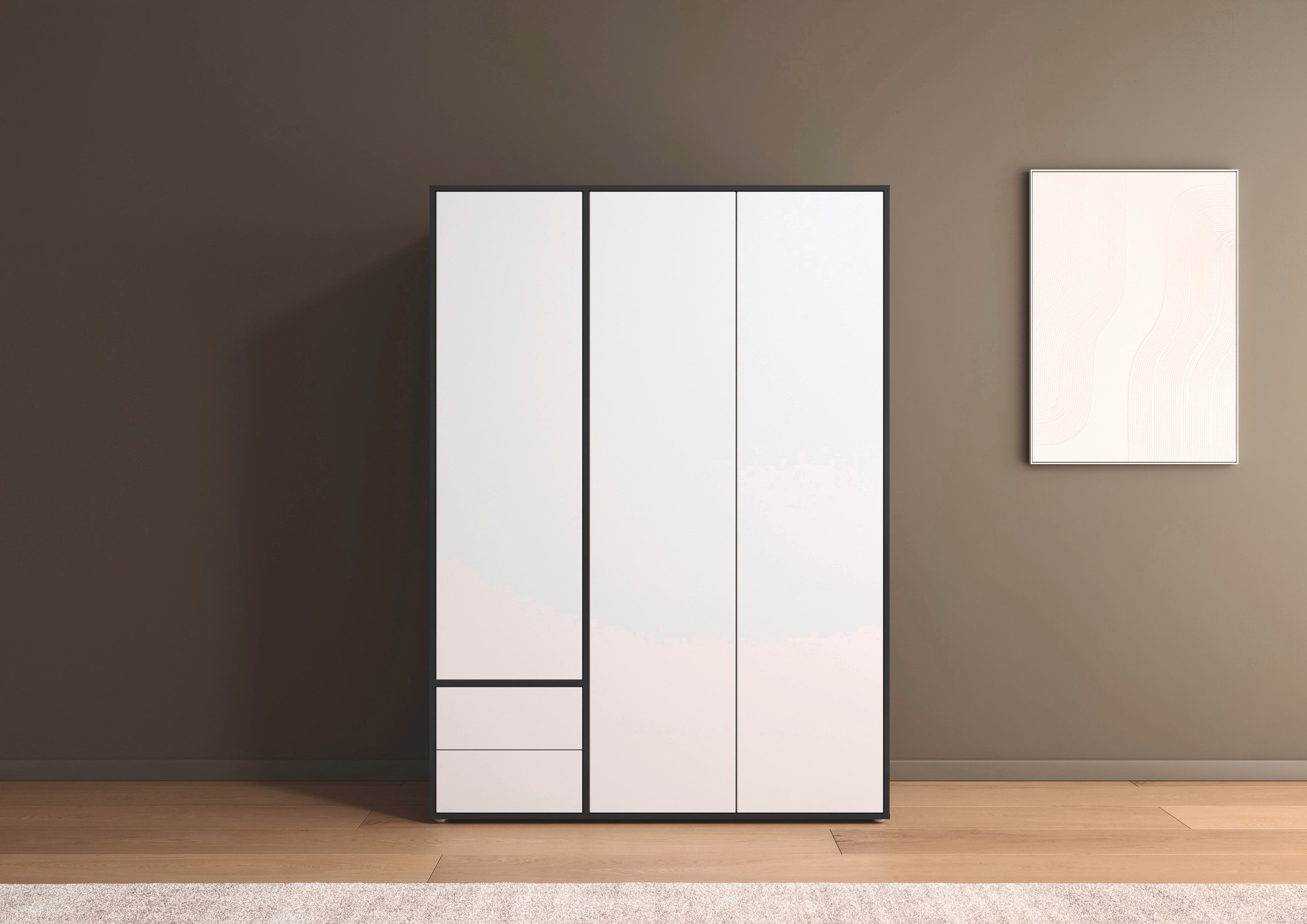rauch Draaideurkast Kledingkast Kast Garderobe Wasmand NABILA veel Opbergruimte met 2 lades en push-to-open functie topseller made in germany