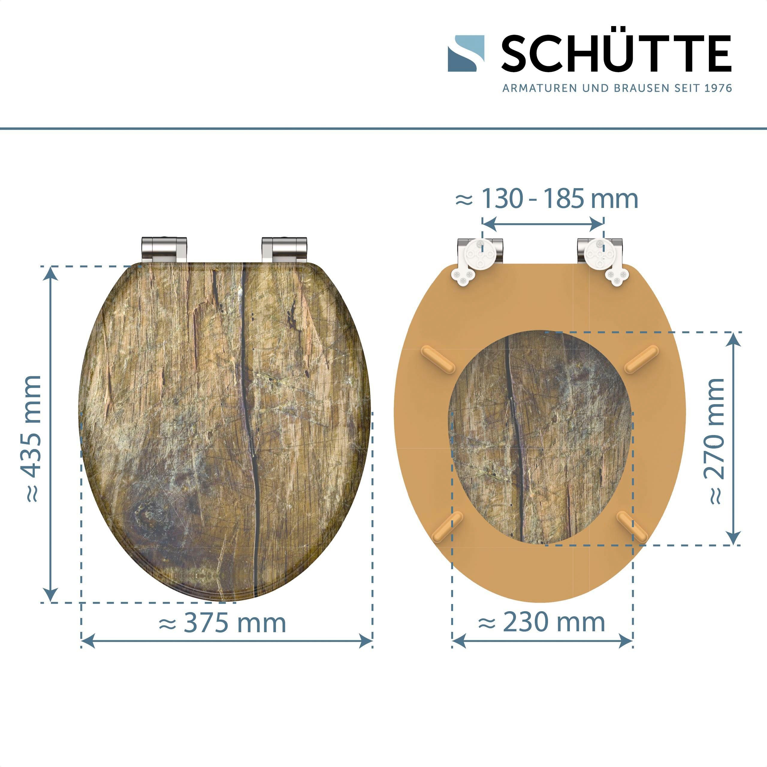 Schütte Toiletzitting Solid Wood met softclosemechanisme en houten kern, mdf