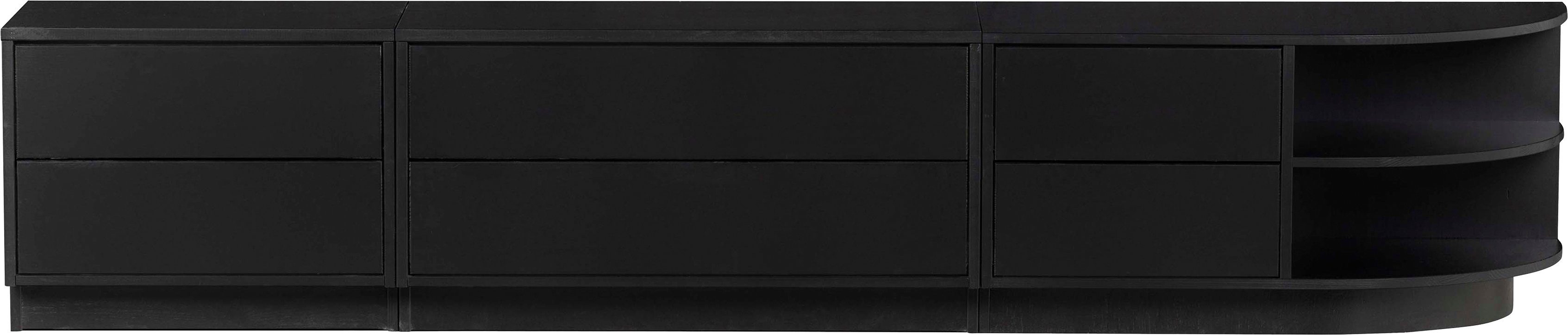 WOOOD Tv-meubel Finca, commode met afgerond afsluitend rek met modern push-to-open systeem, breedte 78 cm