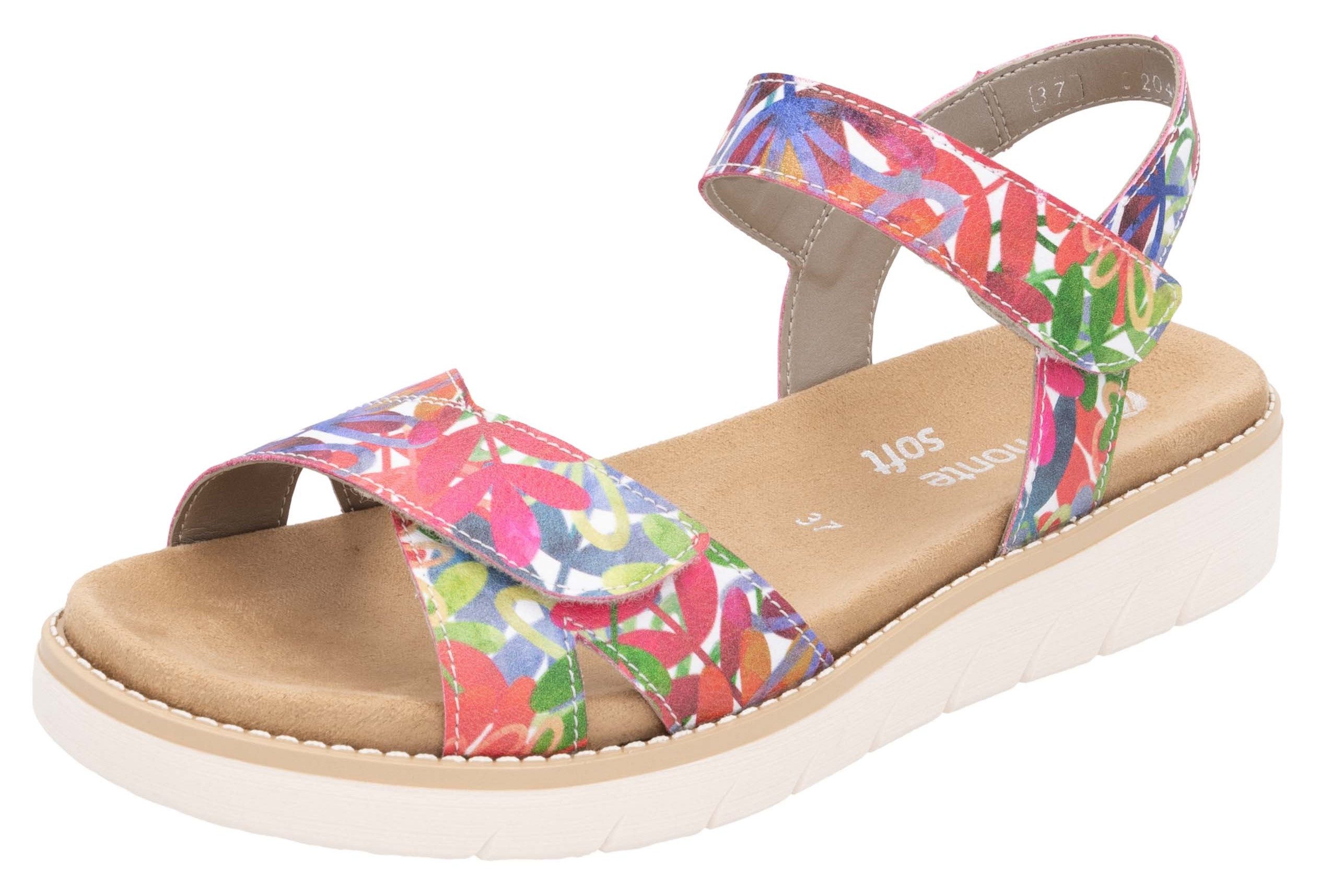 Remonte Sandalen , plateau, zomerschoen, sandaal met lite 'n soft uitrusting dames sandaaltjes maat 39 multicolor