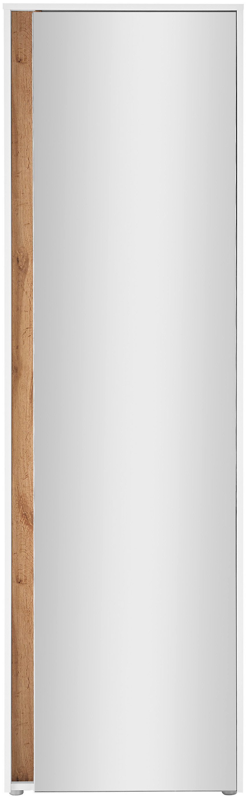INOSIGN Kledingkast GIRON/ CiTY, Kast in Wotan Eik, Kledingkast met opbergruimte Spiegeldoor, telescopische uitschuif, deur aan beide zijden te monteren, 60 cm breed