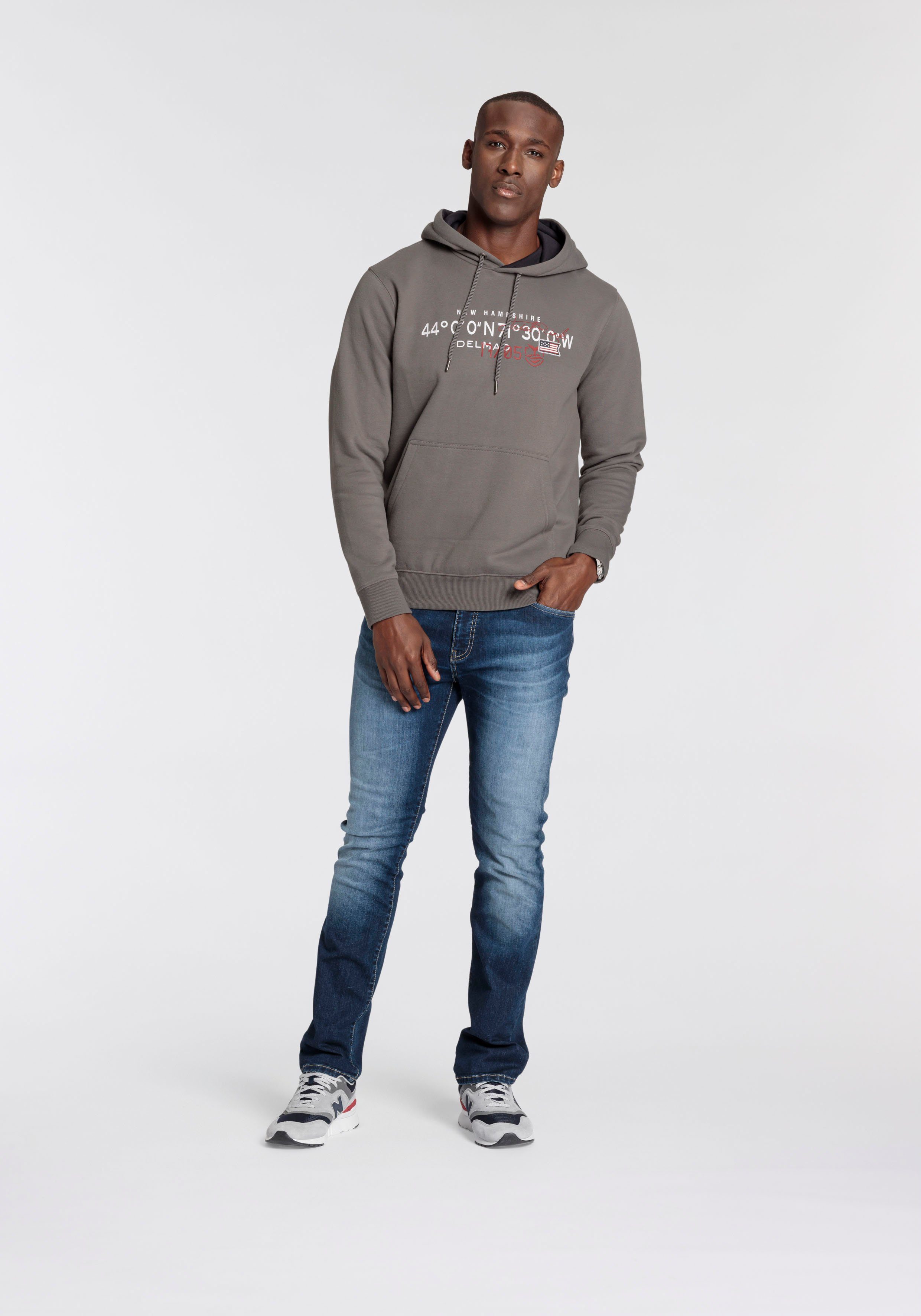 DELMAO Hoodie Lange mouwen, losse pasvorm, met print, met capuchon