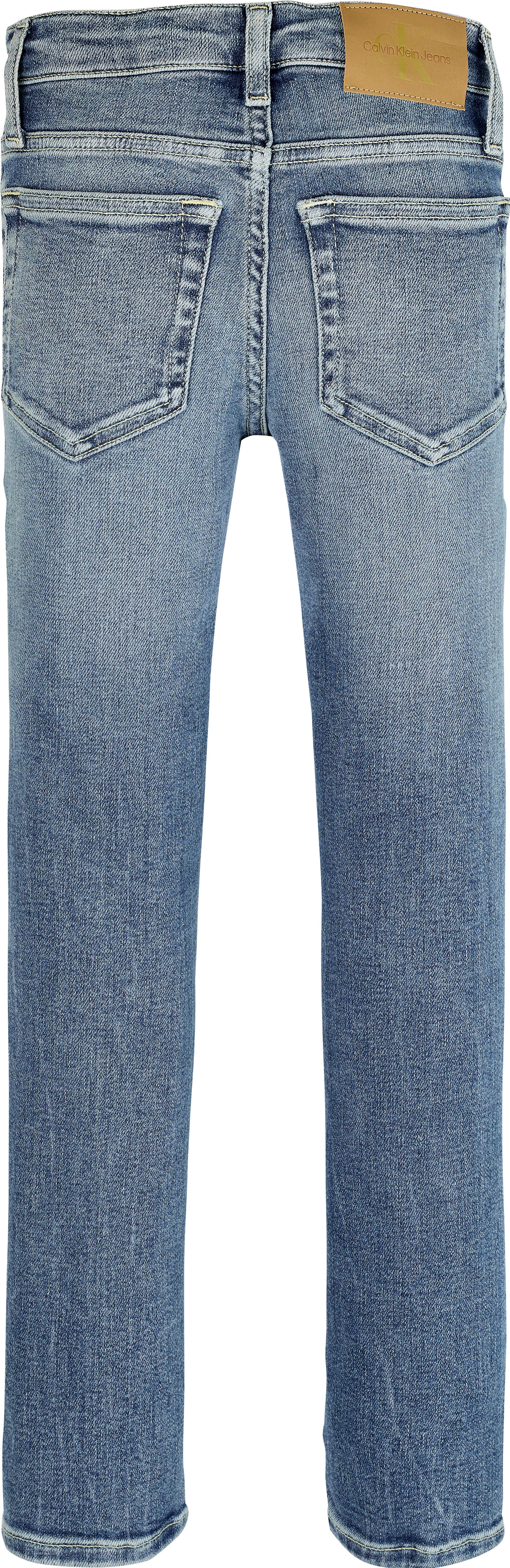 Calvin Klein Slim fit jeans SLIM NEW MID BLUE PWS voor kinderen tot 16 jaar, in coole wassing