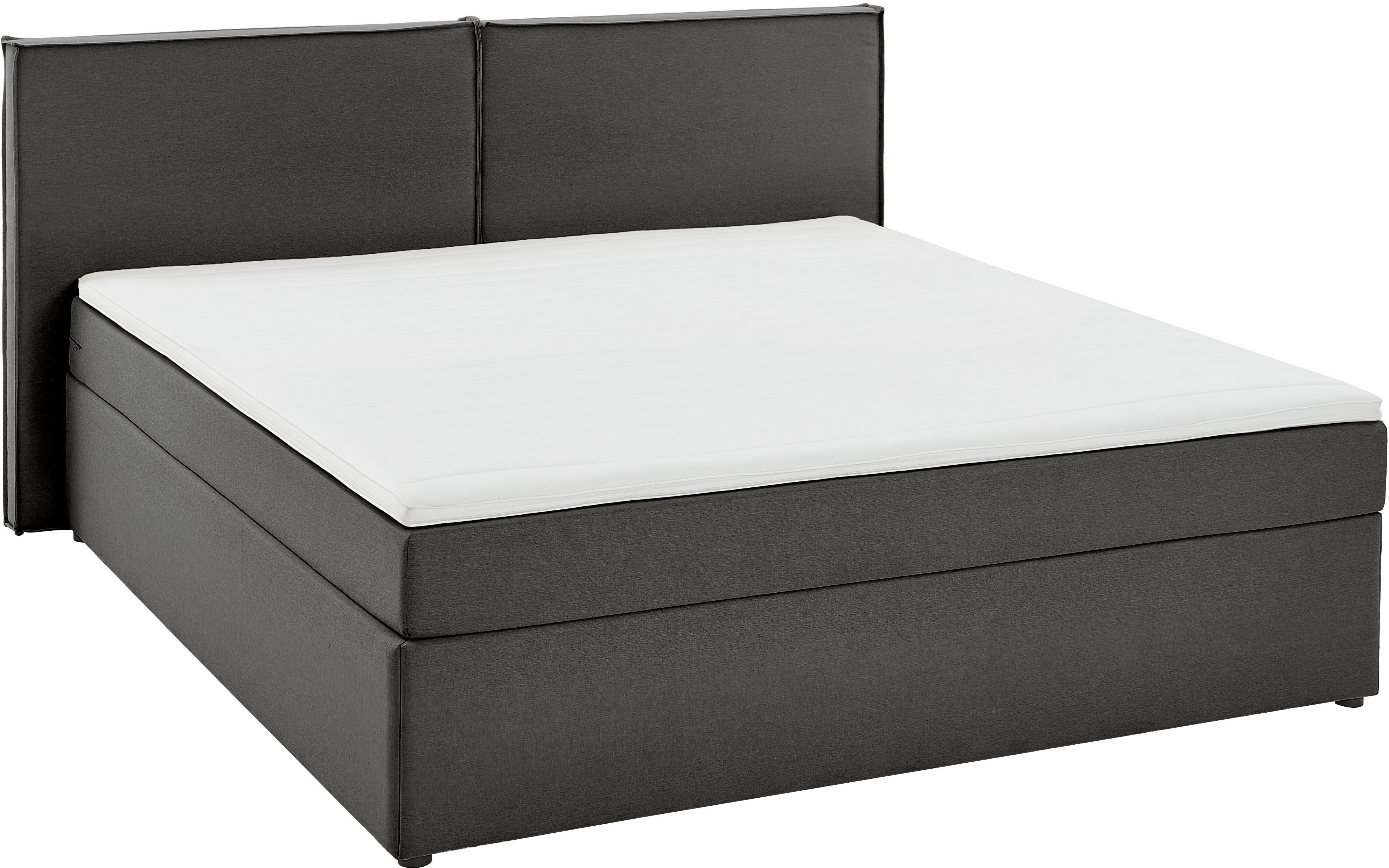 ATLANTIC home collection Boxspring NIKITA bodembedekkend bed, optioneel met matras en topper