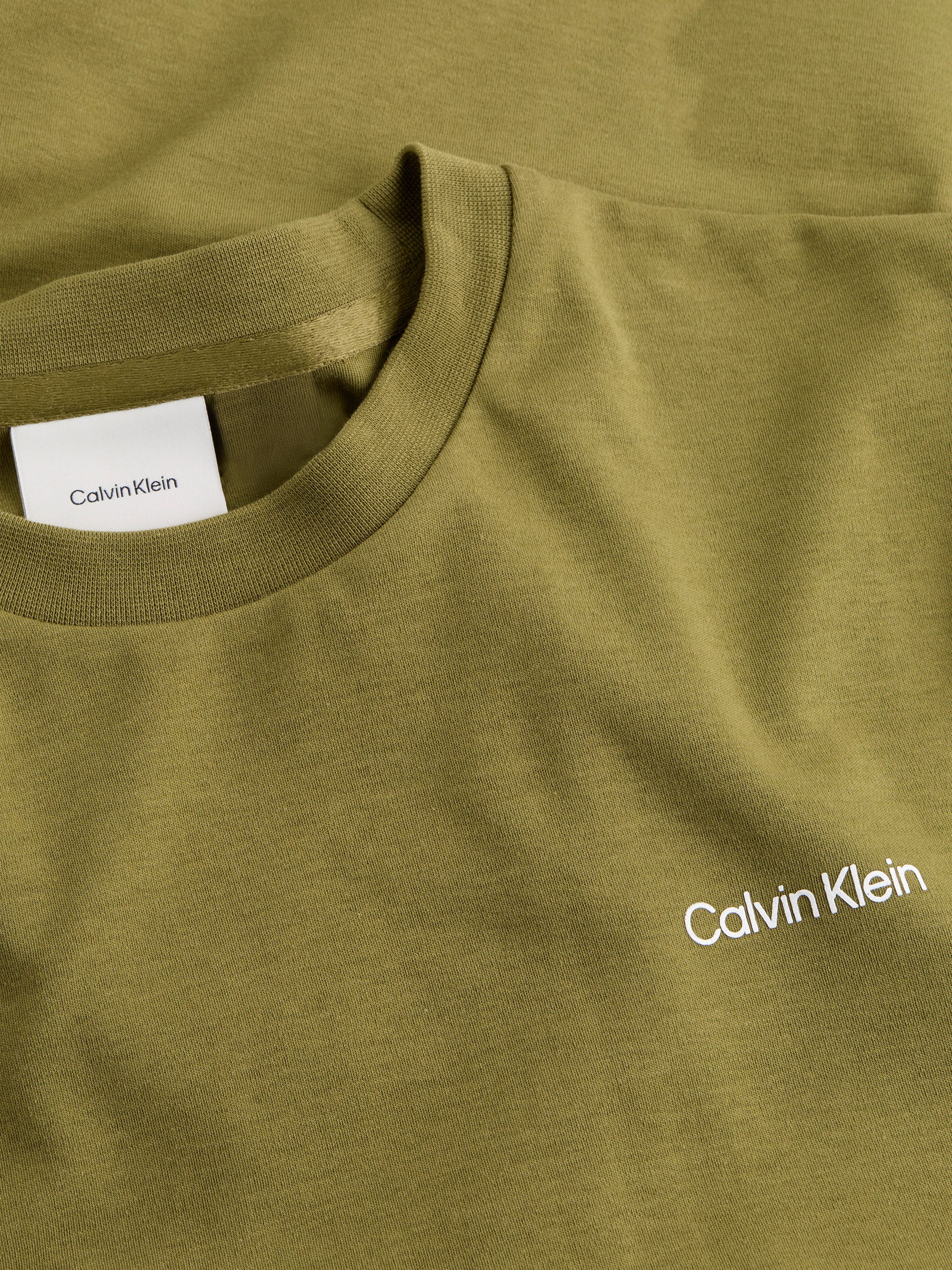 Calvin Klein T-shirt Micro Logo van dikke winterjersey, met logoprint