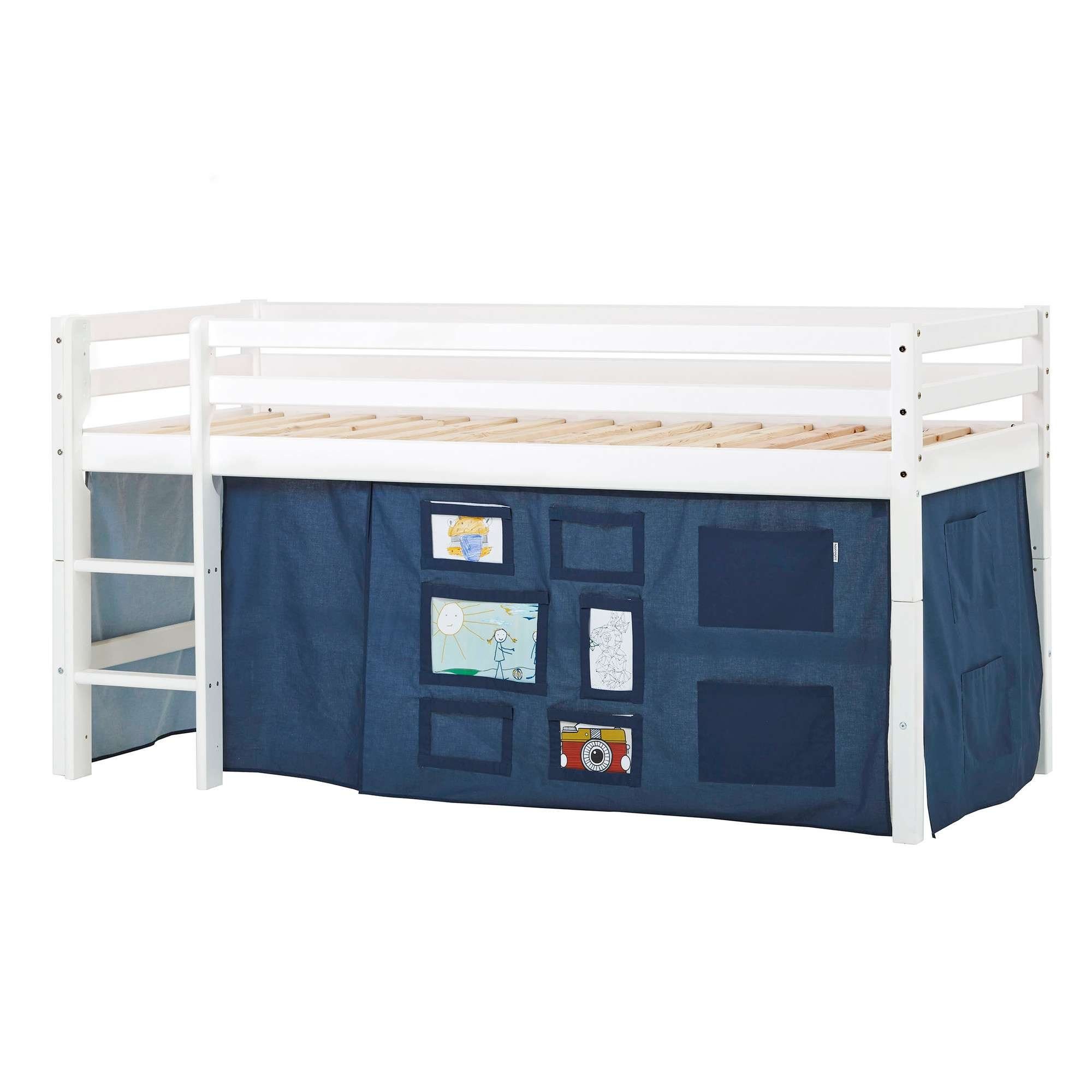 Hoppekids Hoogslaper ECO Dream, kinderbed, speelbed, halfhoog bed van massief hout