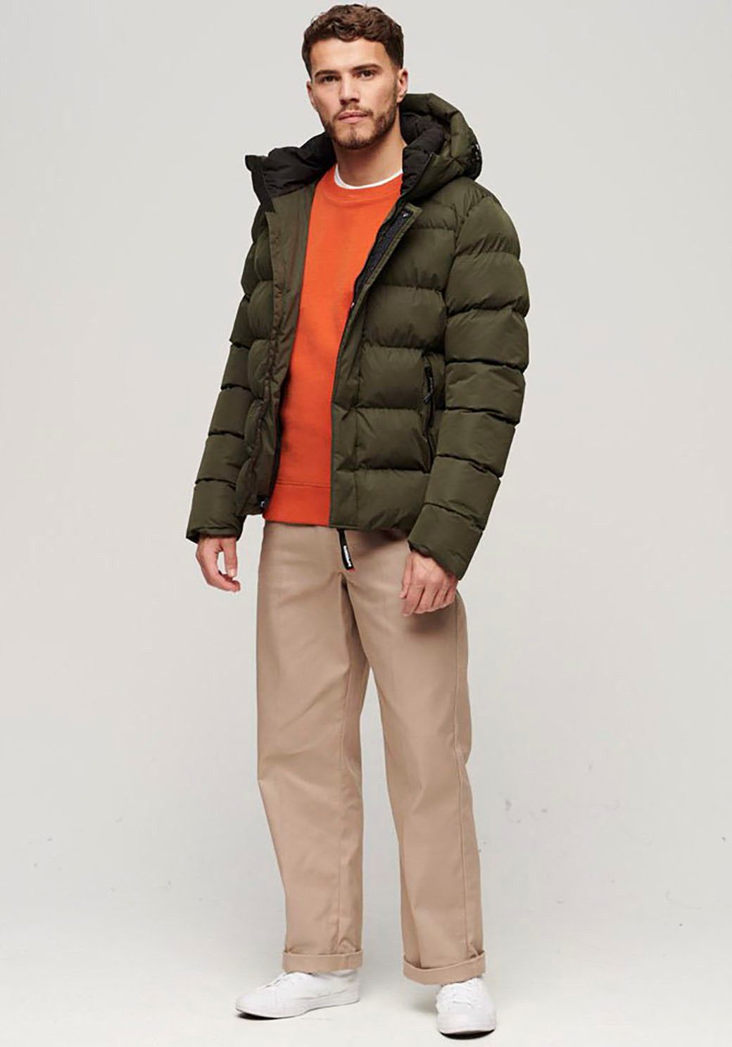 Superdry Gewatteerde jas HOODED MICROFIBRE SPORT PUFFER