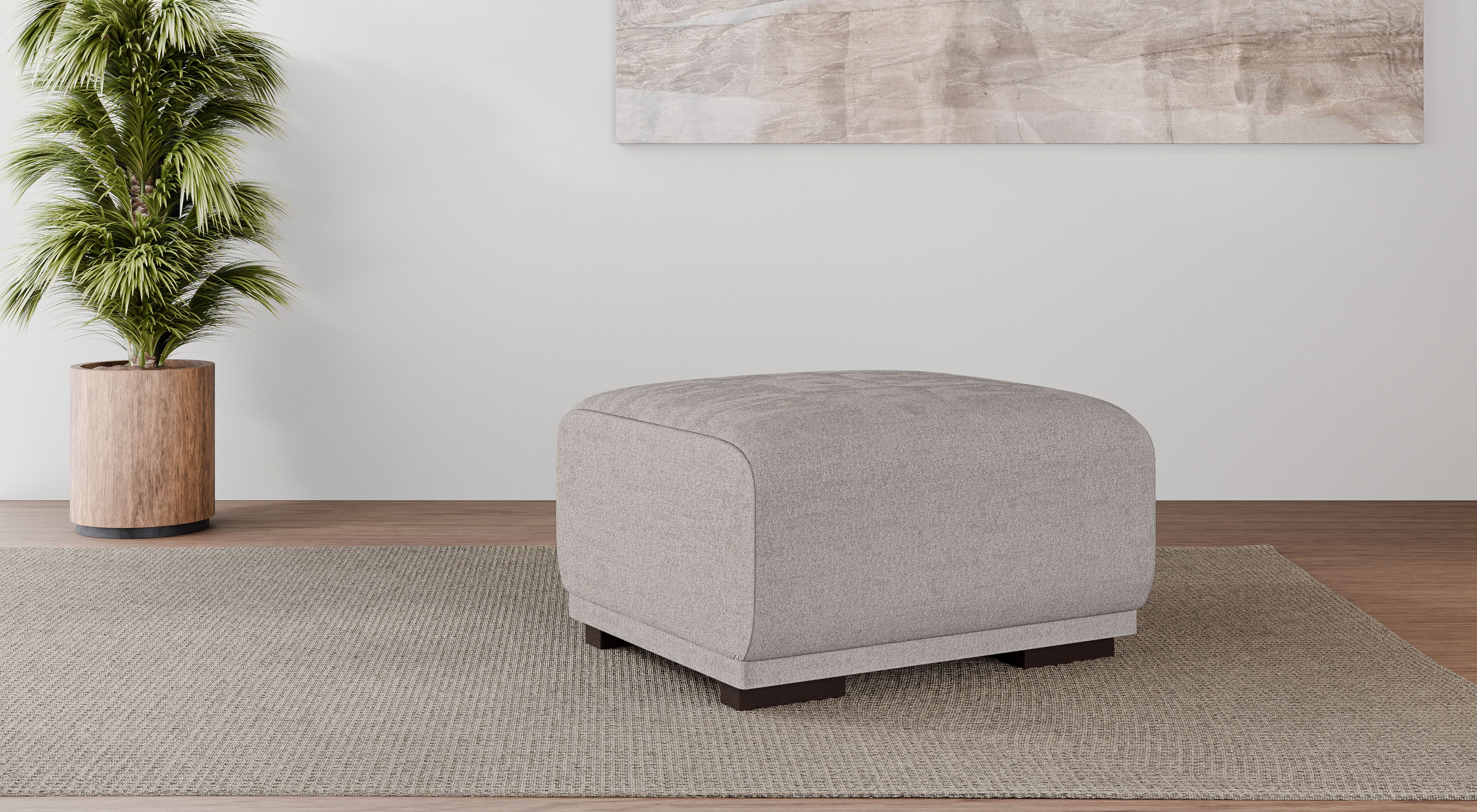 Home affaire Hocker BORNHOLM, kleine poef passend bij de serie, afmetingen B/D/H: 61/72/46 cm hockers grijs