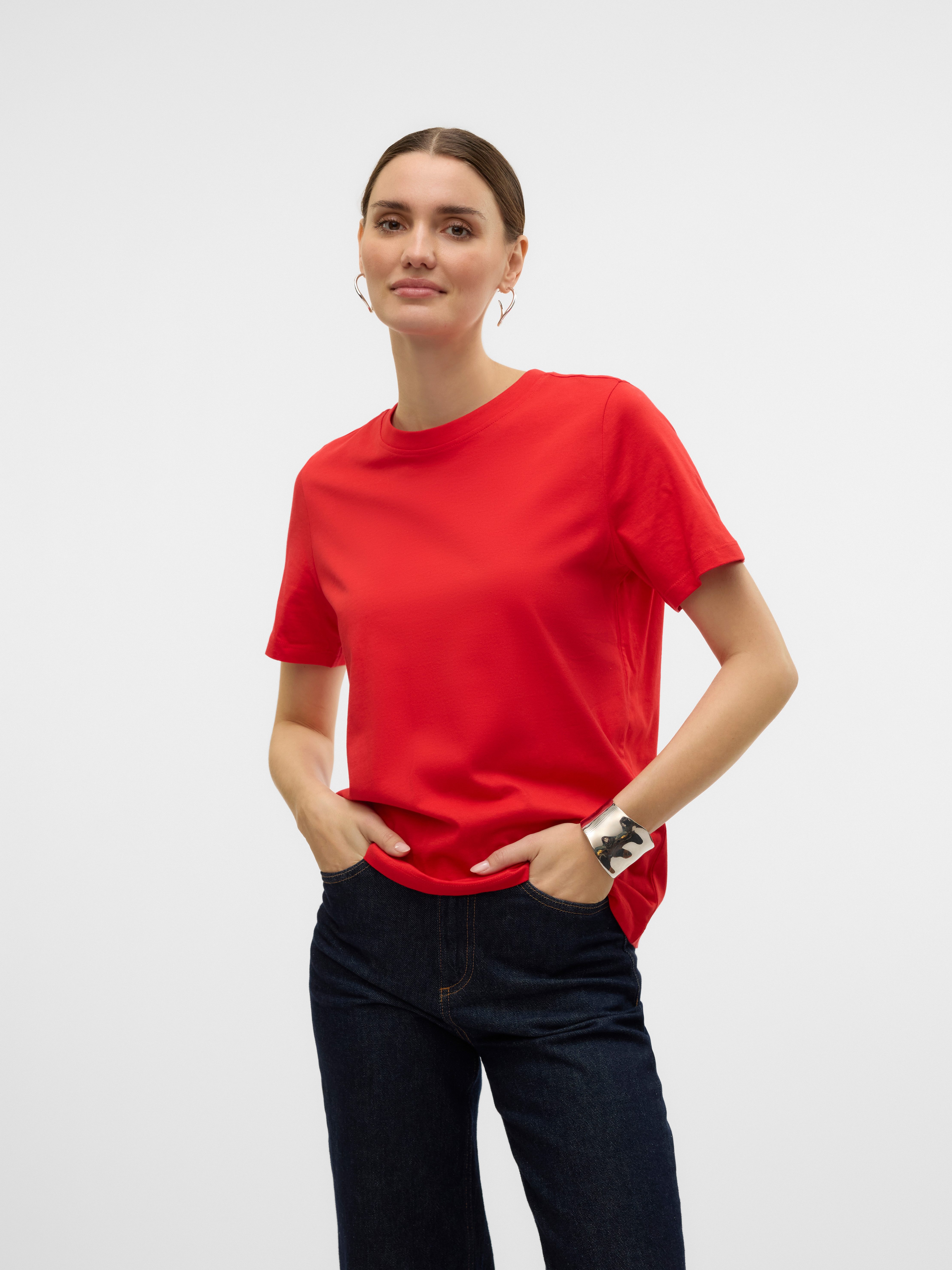 Vero Moda Shirt met korte mouwen VMPAULINA SS T-SHIRT GA JRS NOOS