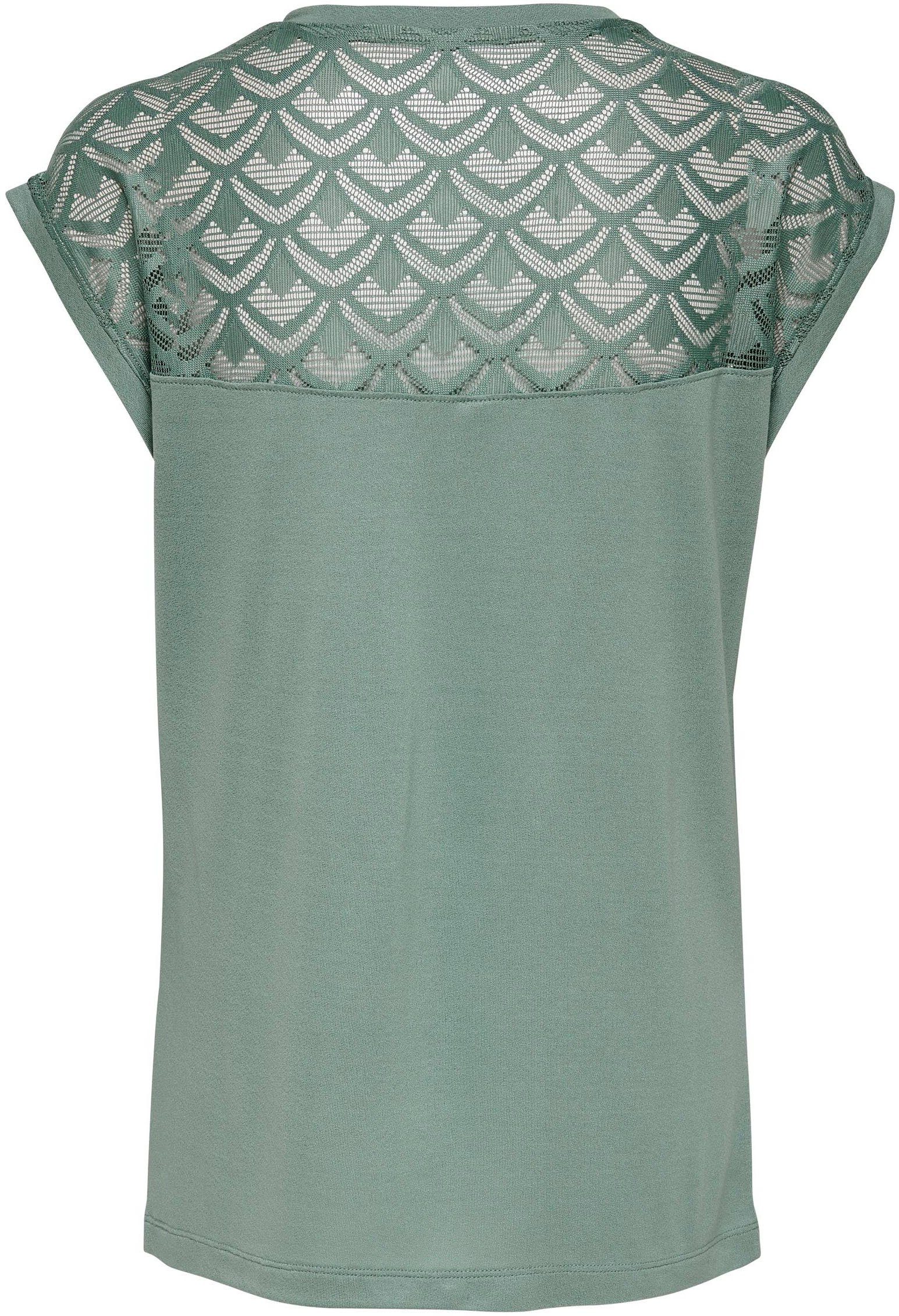 Only Kanten shirt ONLNICOLE LIFE S/S MIX TOP JRS NOOS
