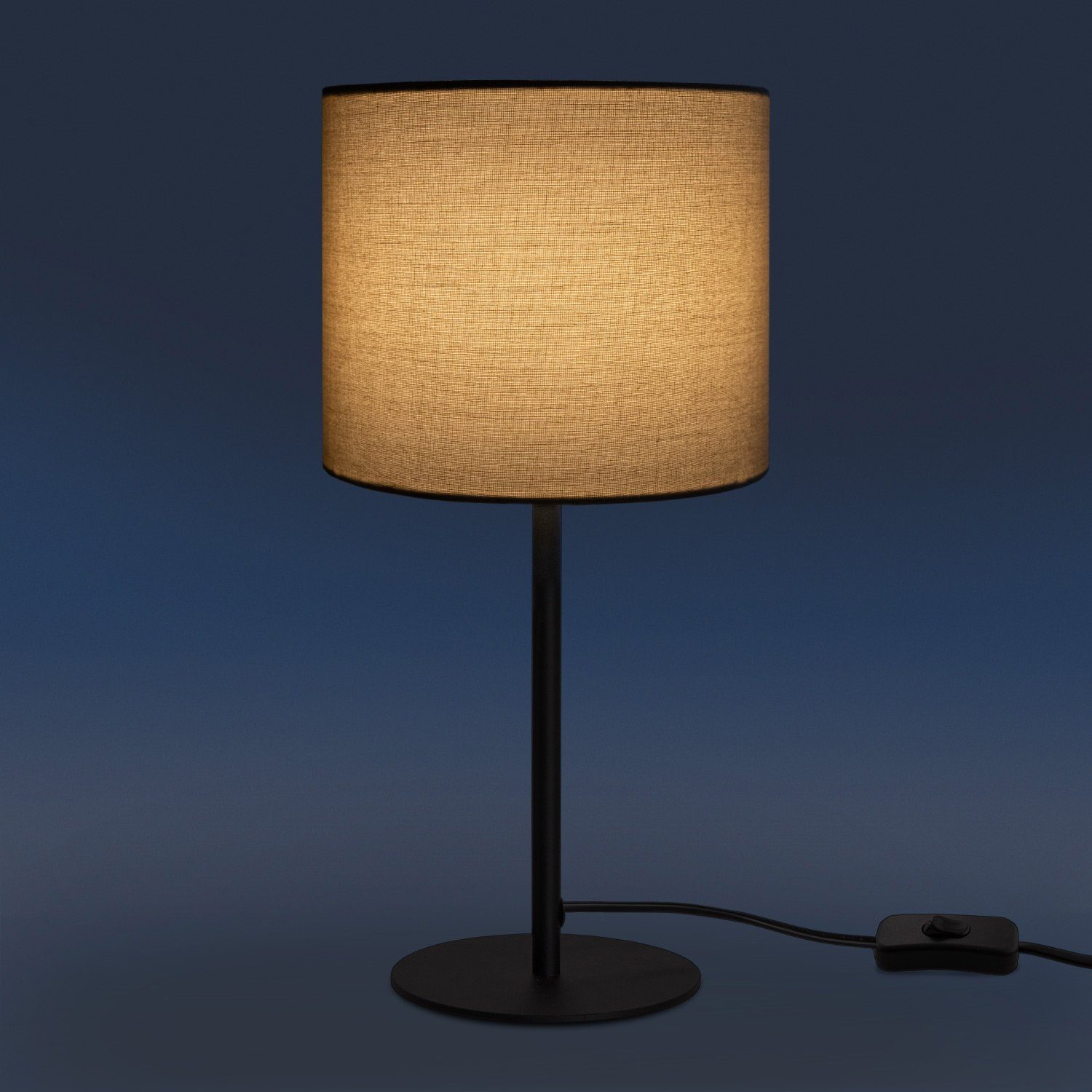 Paco Home Tafellamp Uni Color LED E14 lamp, voor woonkamer en slaapkamer, effen kleuren, decor