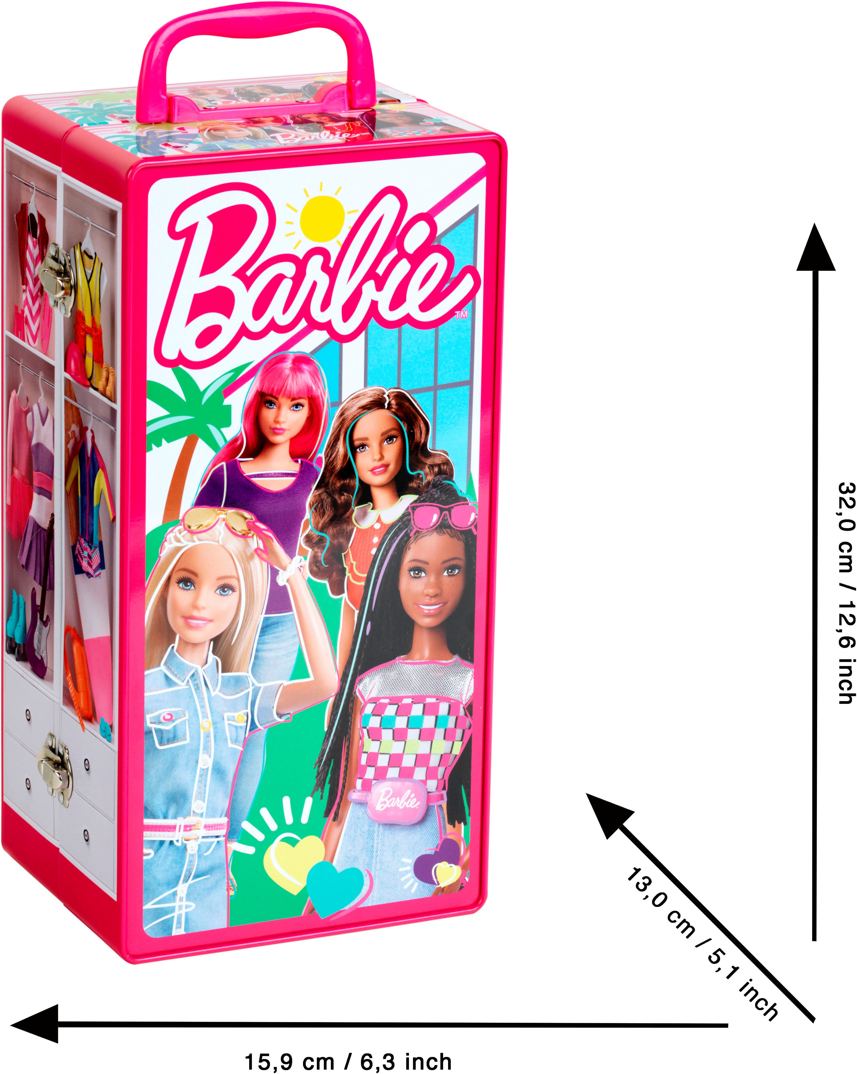 Klein Poppenkledingkast Barbie kastkoffer