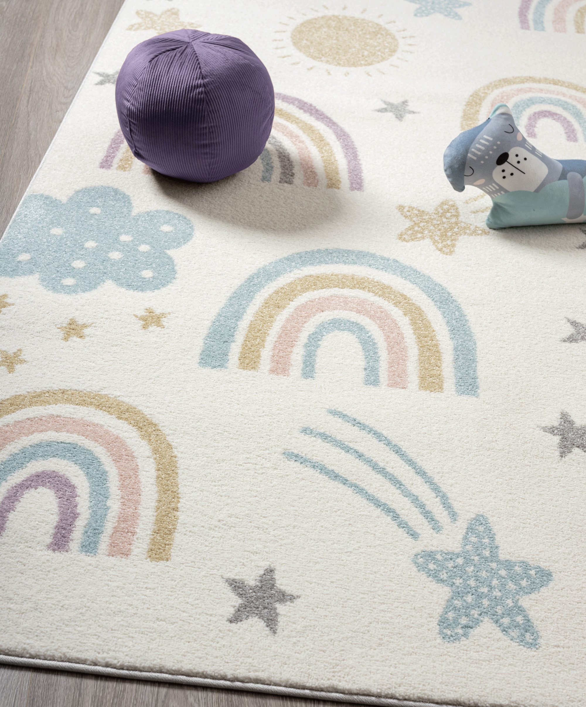 The carpet Vloerkleed Beat Kids Kids kinderkamer tapijt slijtvast en onderhoudsvriendelijk