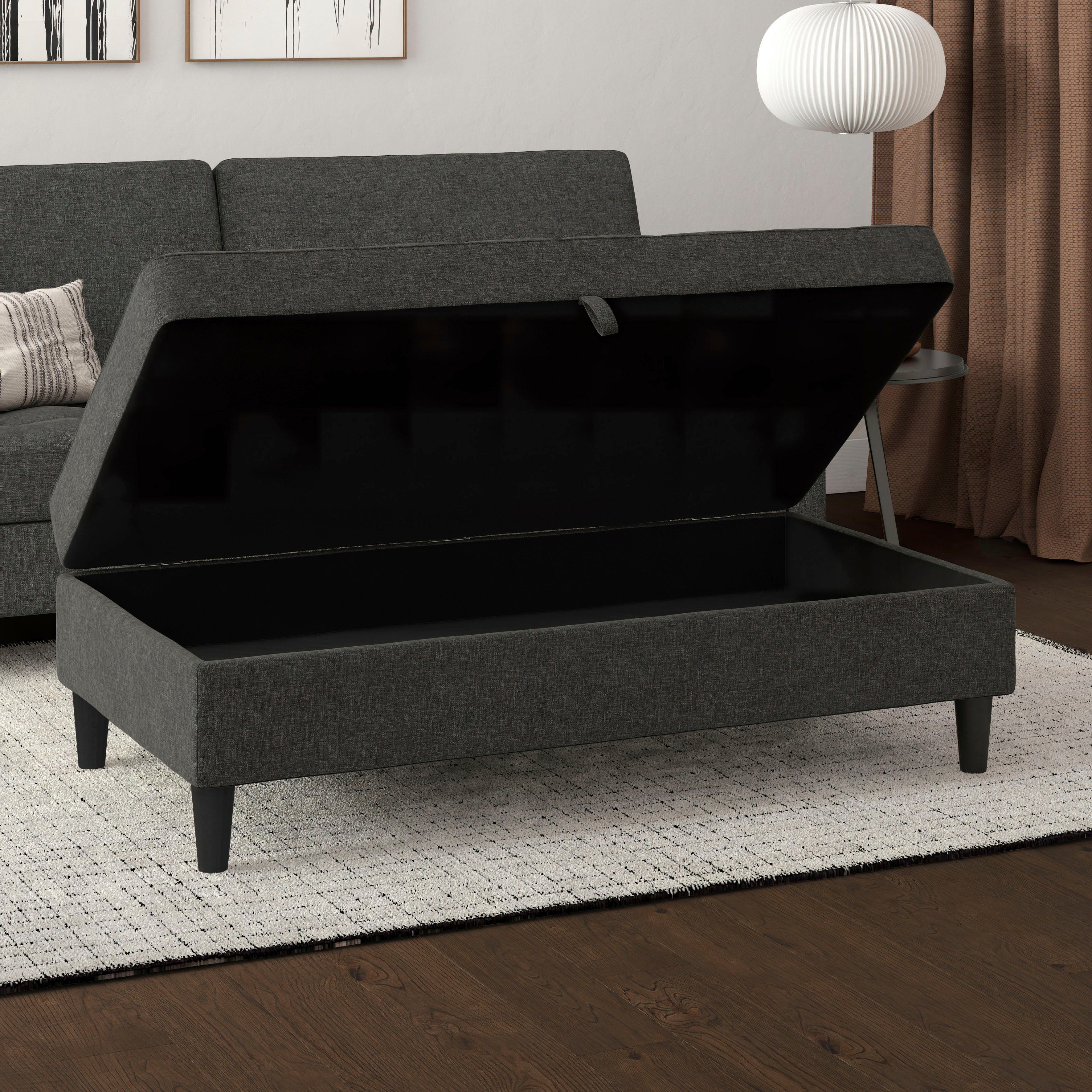 Dorel Home Hocker met bergruimte Presley Hocker met bergruimte, vrij plaatsbaar, zithoogte 43 cm