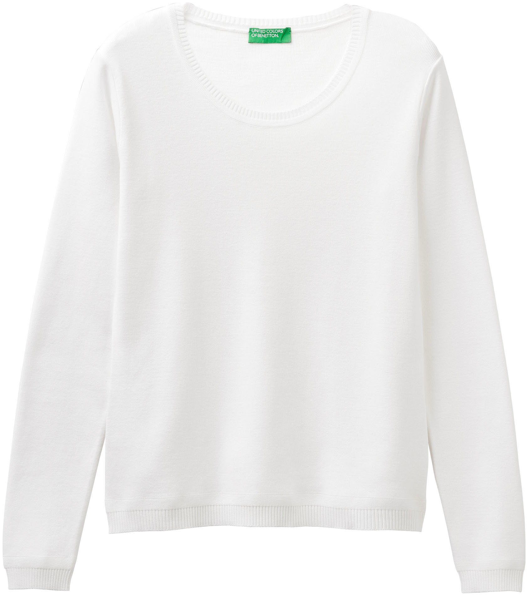 United Colors of Benetton Trui met ronde hals met decoratieve zoomrand