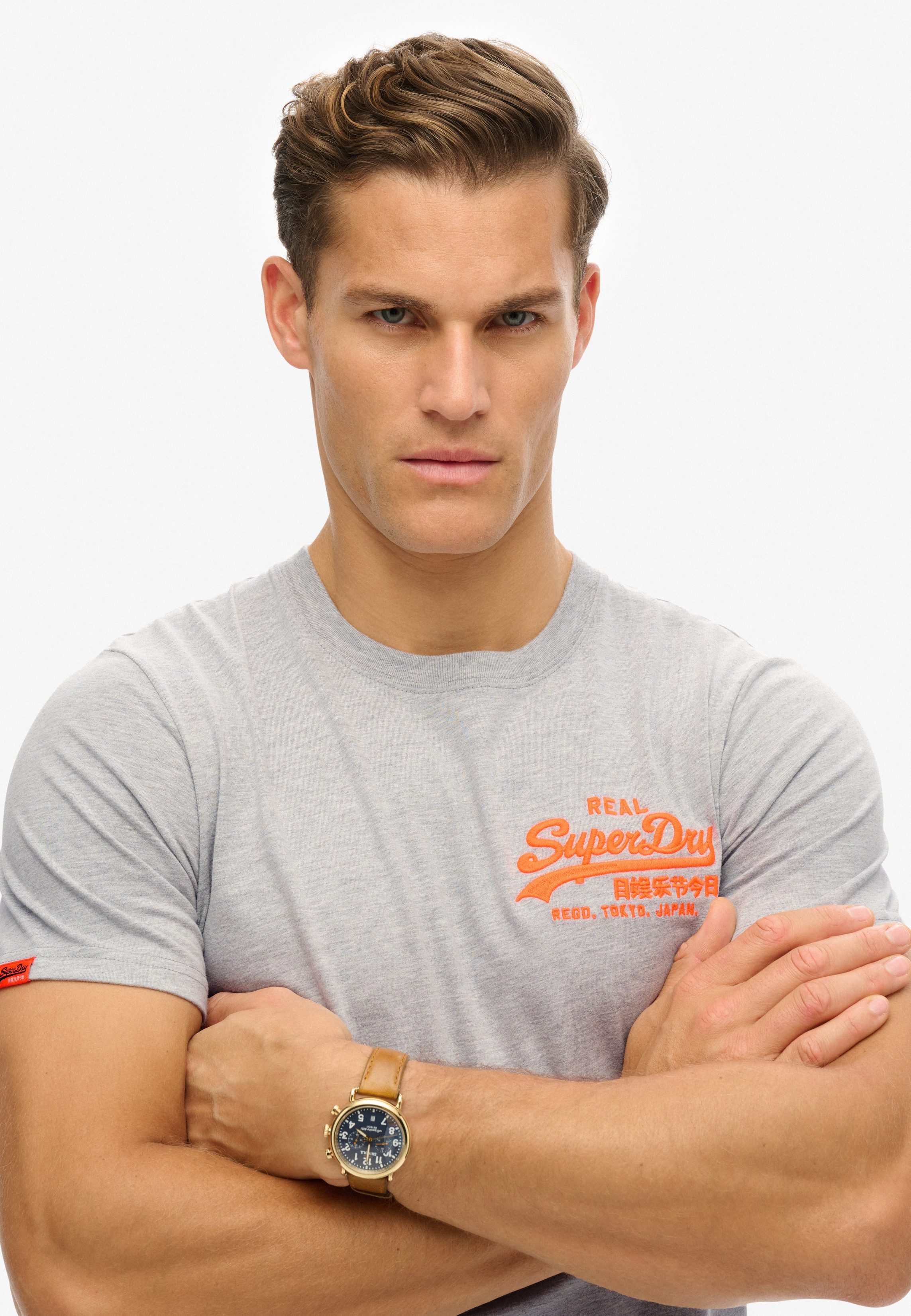 Superdry Shirt met ronde hals VL EMBROIDERED RELAXED TEE