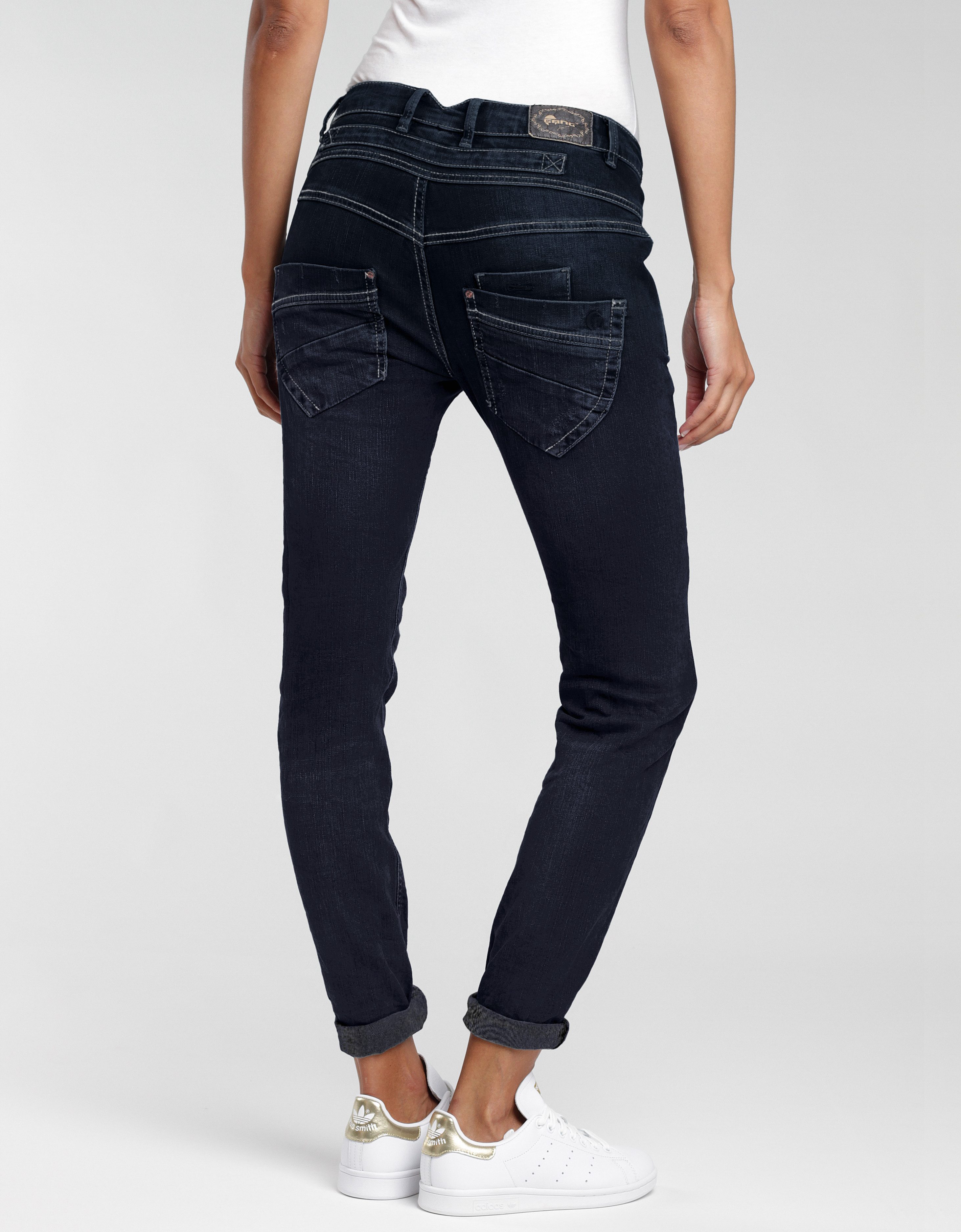 GANG Slim fit jeans 94Marge met bijzondere 4-knoopssluiting