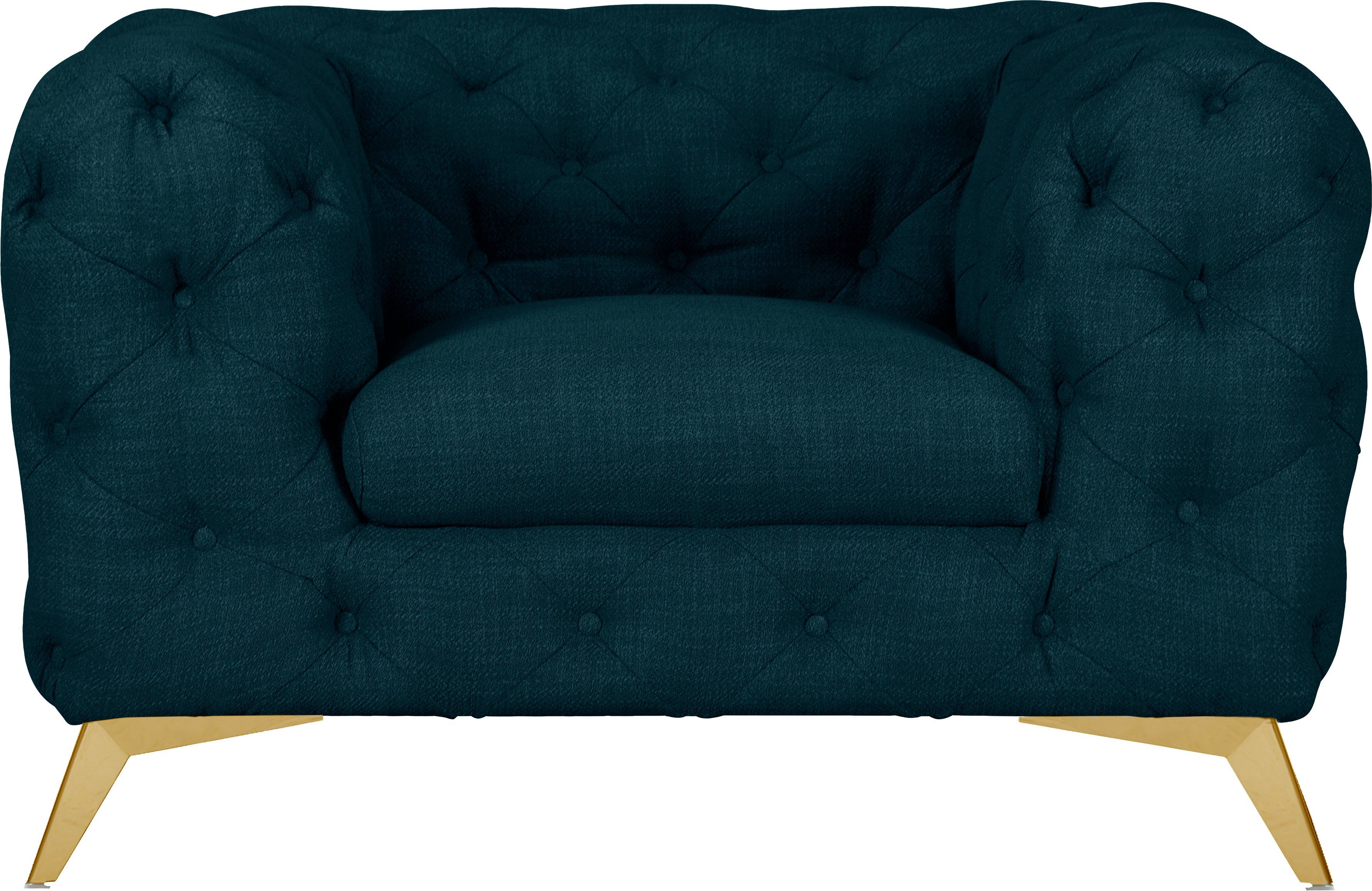 Leonique Chesterfield-fauteuil Glynis met luxueuze capitonnage in een moderne look, kleur van de poten naar keuze
