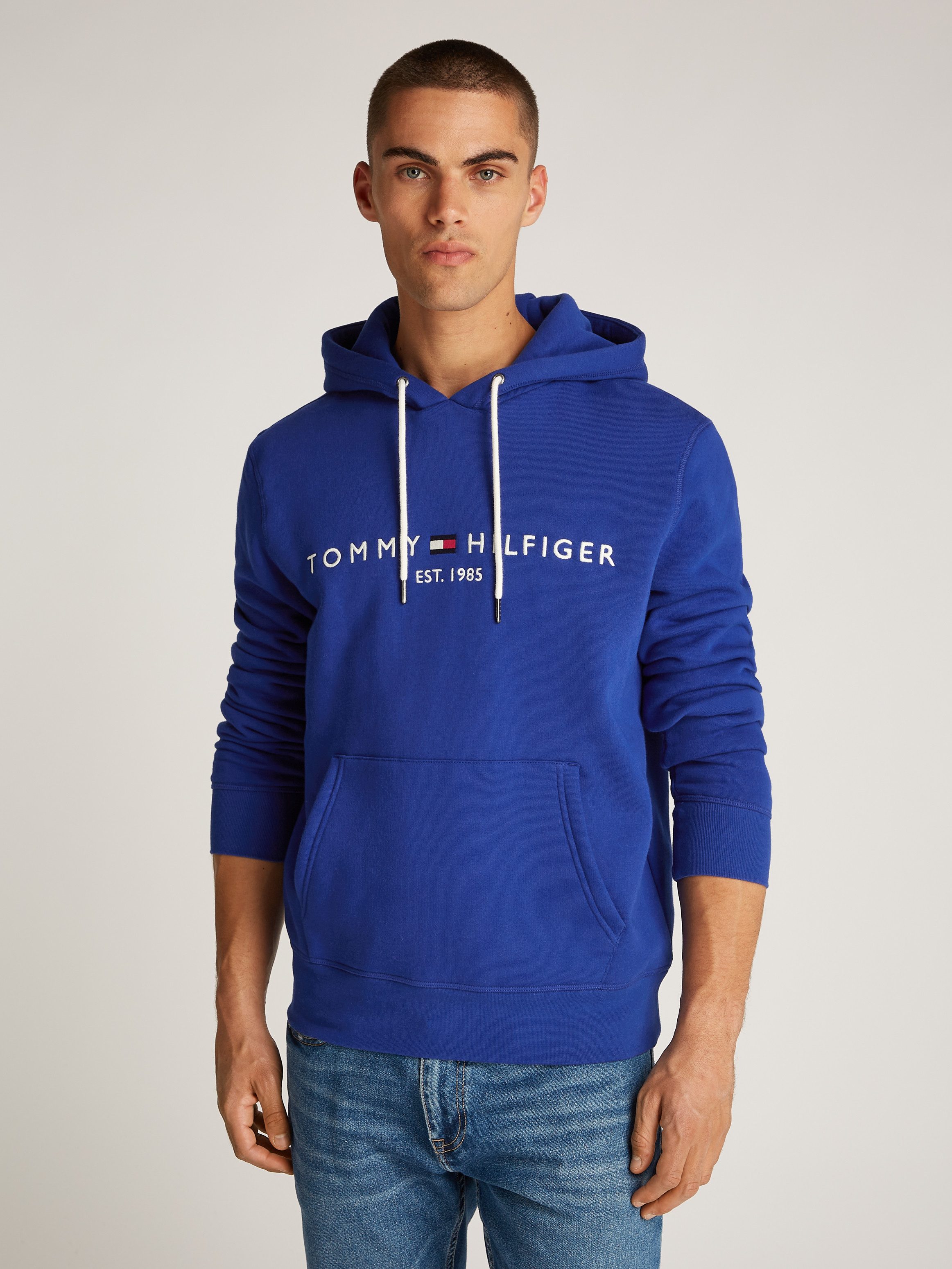 Tommy Hilfiger Hoodie TOMMY LOGO HOODY met capuchon en kangoeroezak