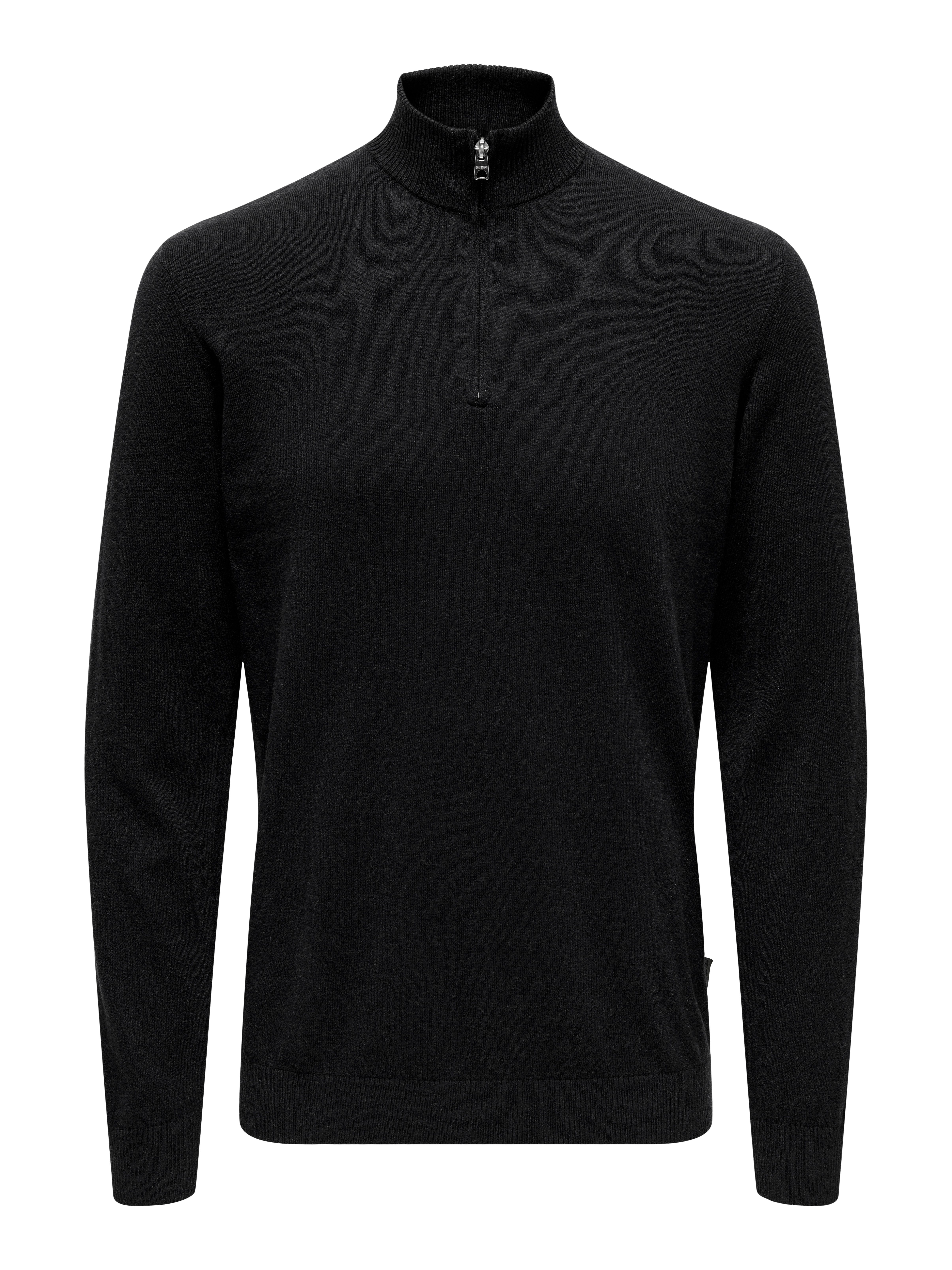 ONLY & SONS Schipperstrui ONSLOUI REG 12 MEL HALF ZIP KNIT NOOS