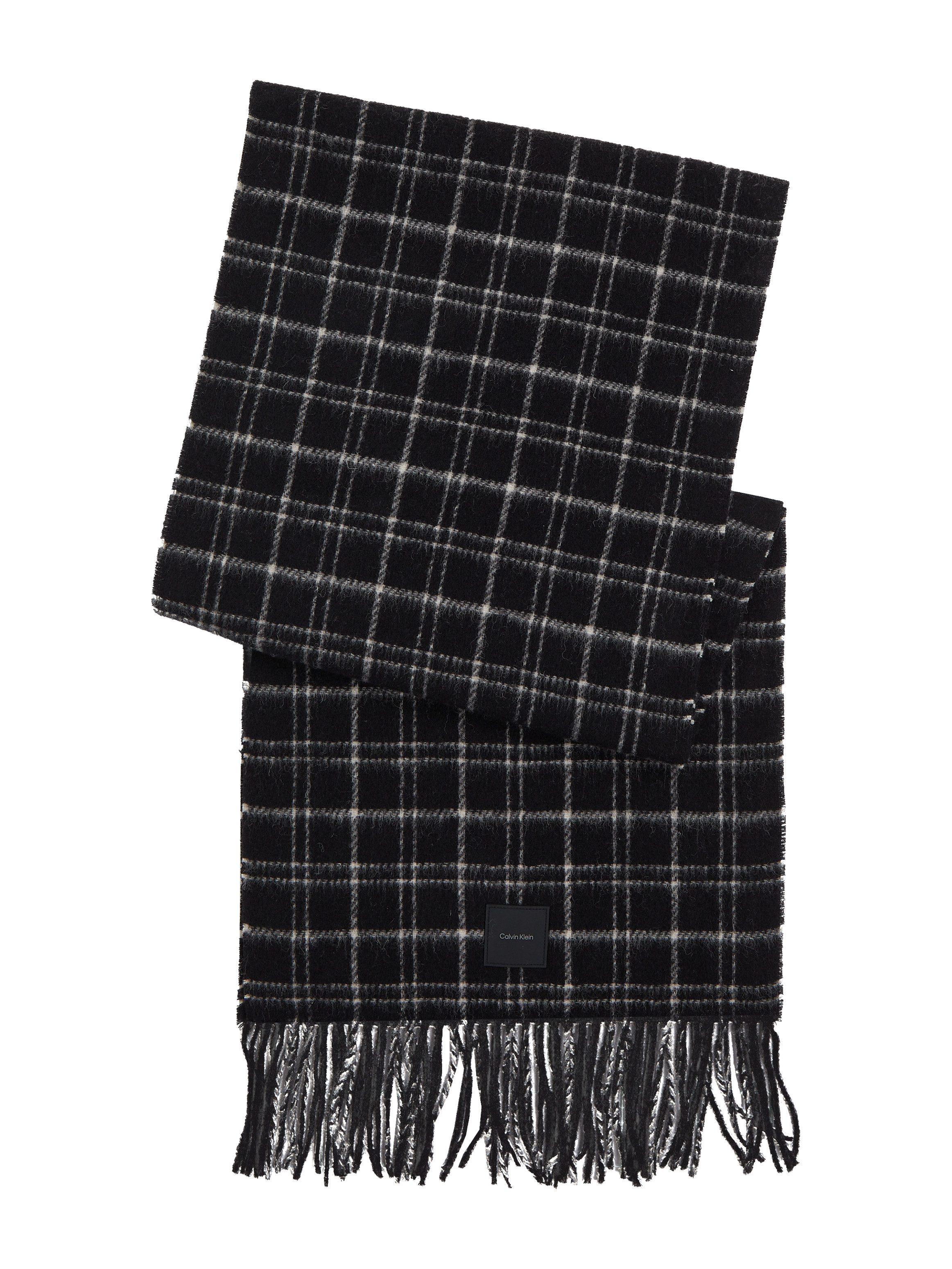 Calvin Klein Sjaal MINI CHECK WOOL SCARF
