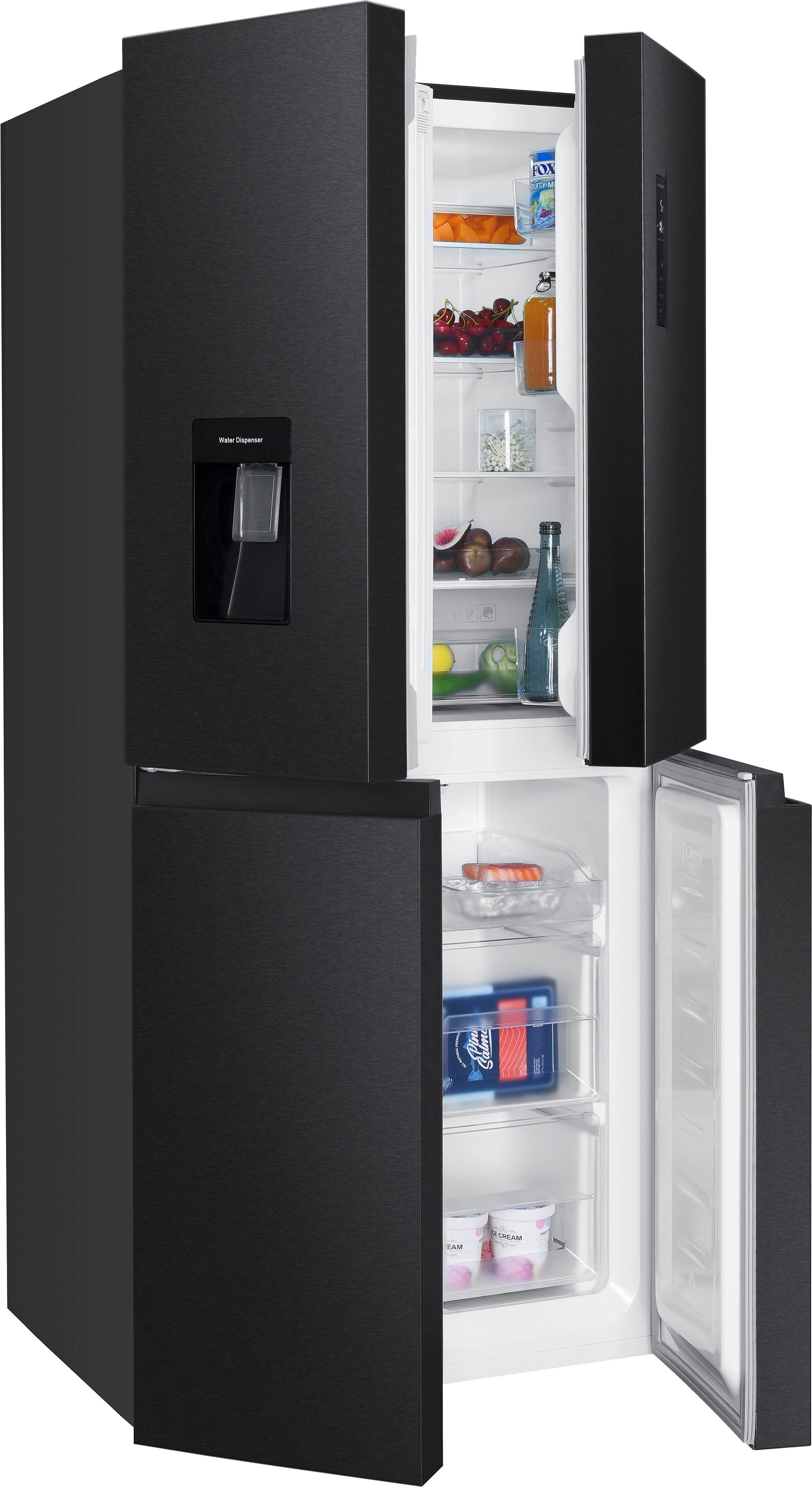 Hanseatic MultiDoor HCDC18080CWDI NoFrost, waterdispenser, display