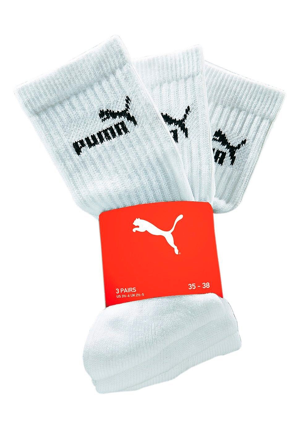 PUMA Vrijetijdssokken Ademend, vochtregulerend, stretchpercentage (3 paar)