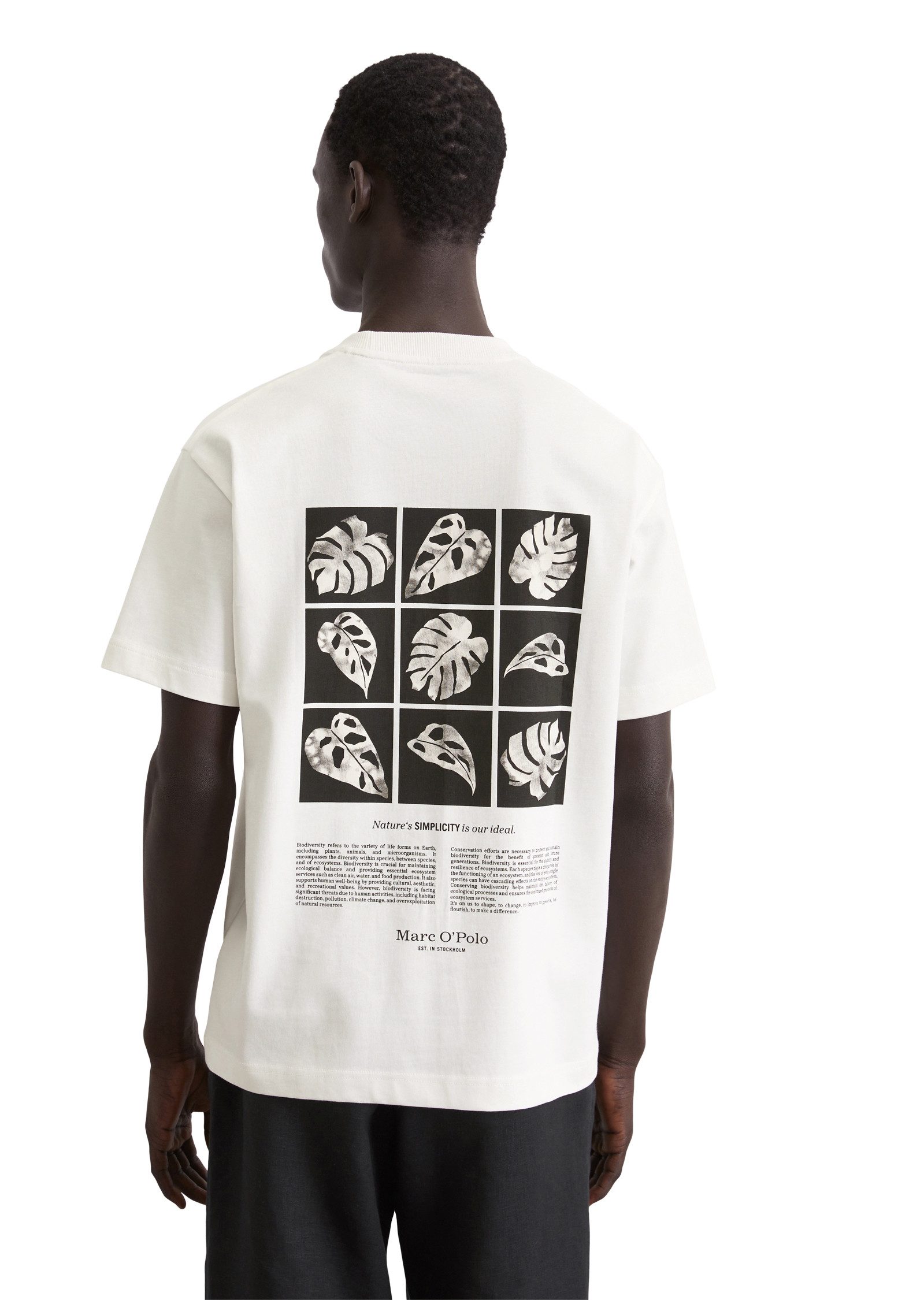 Marc O'Polo T-shirt met grote print op de rug