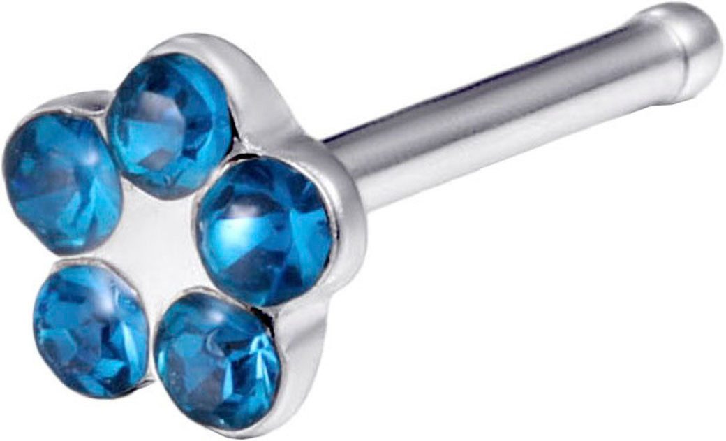 Firetti Neuspiercing-set Multipack sieraden cadeau roestvrijstalen piercing neussteker bloem (set 7-delig)