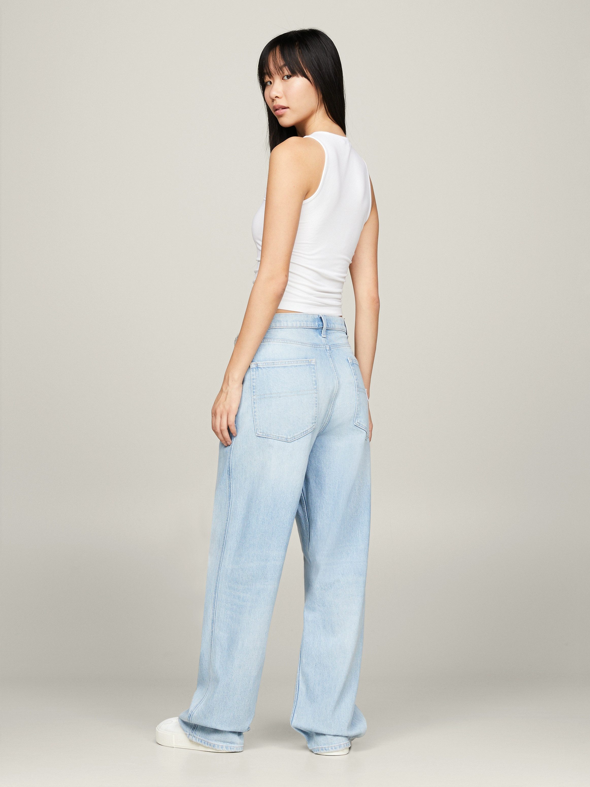 TOMMY JEANS Tanktop TJW SLIM GATHERING TANK TOP (ESSENTIAL Regular Flag Logo TJ Women)