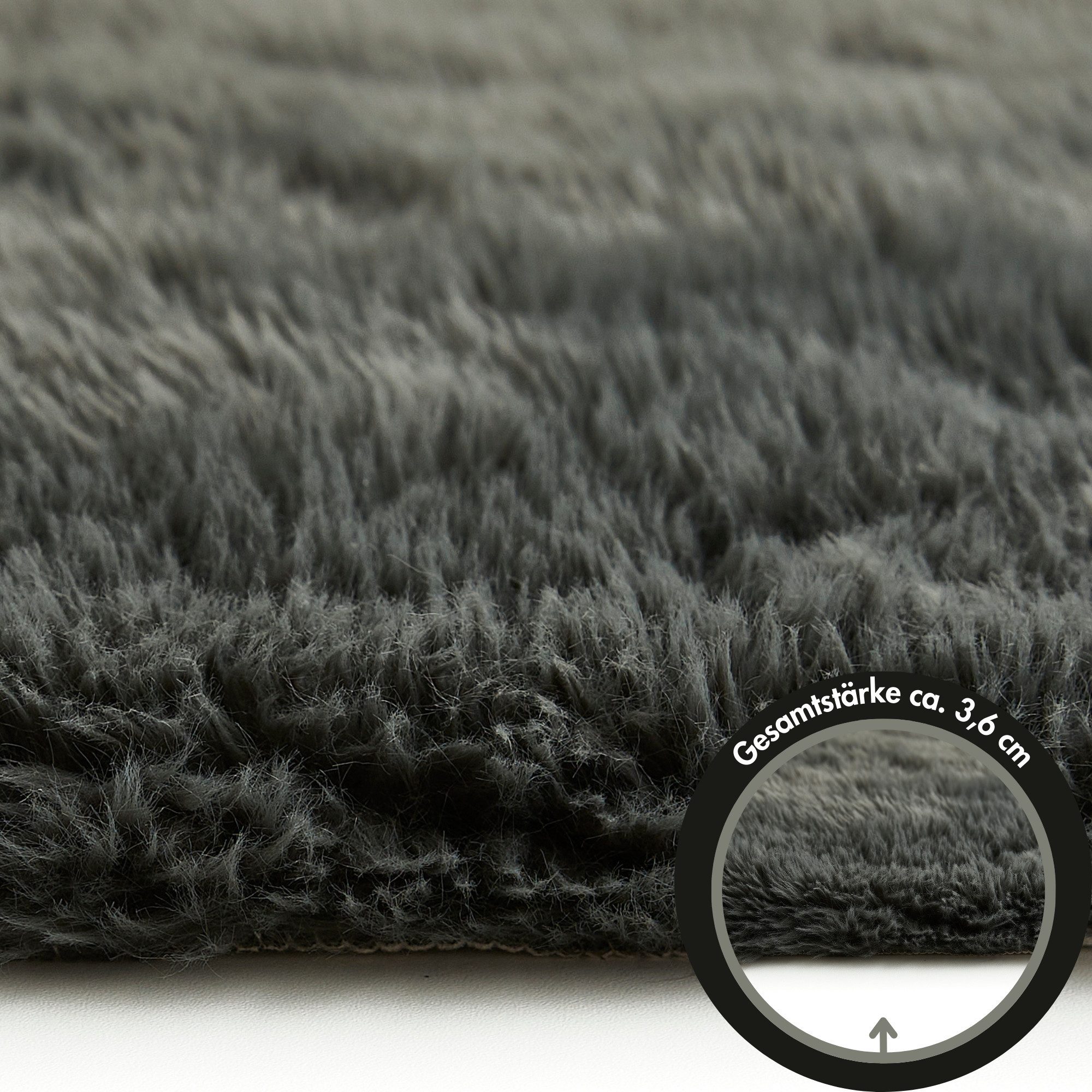 Andiamo Vloerkleed Alpa Uni kleuren, microvezel, bijzonder zacht & knuffelig, slaapkamer