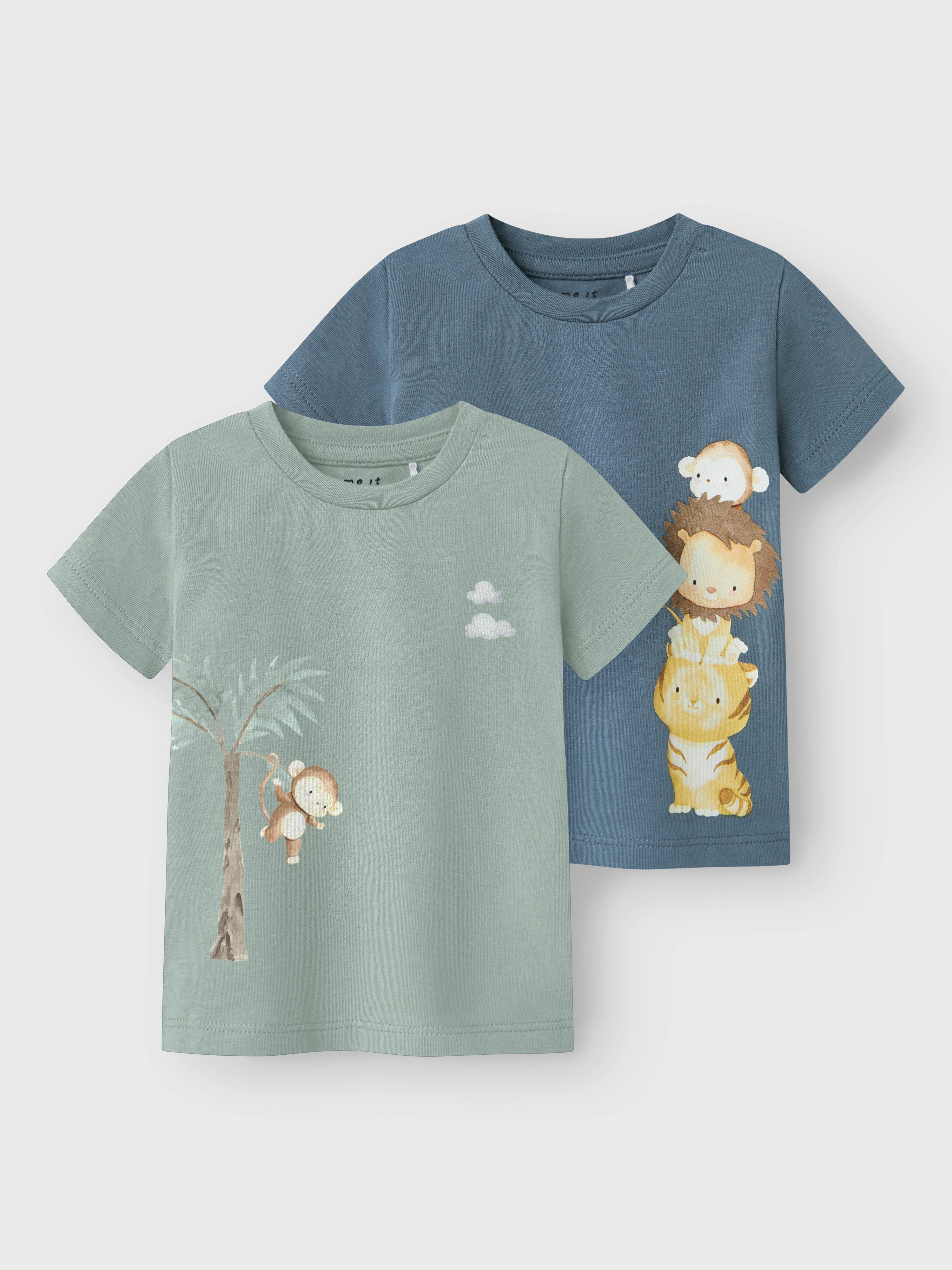 Name It Shirt met korte mouwen NBMHARRISON 2P SS TOP BOX (set, 2-delig)