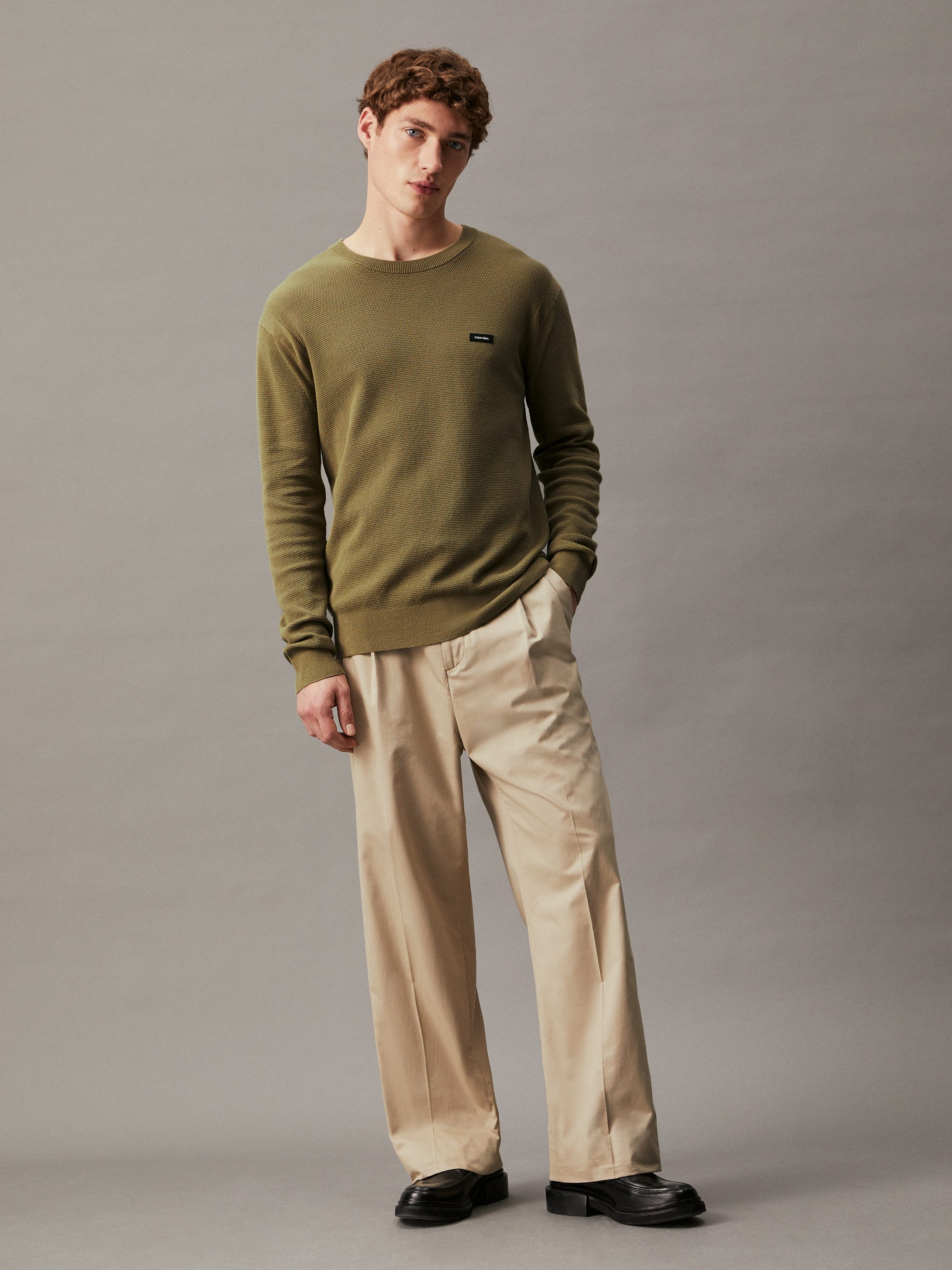 Calvin Klein Trui met ronde hals TEXTURED CN SWEATER