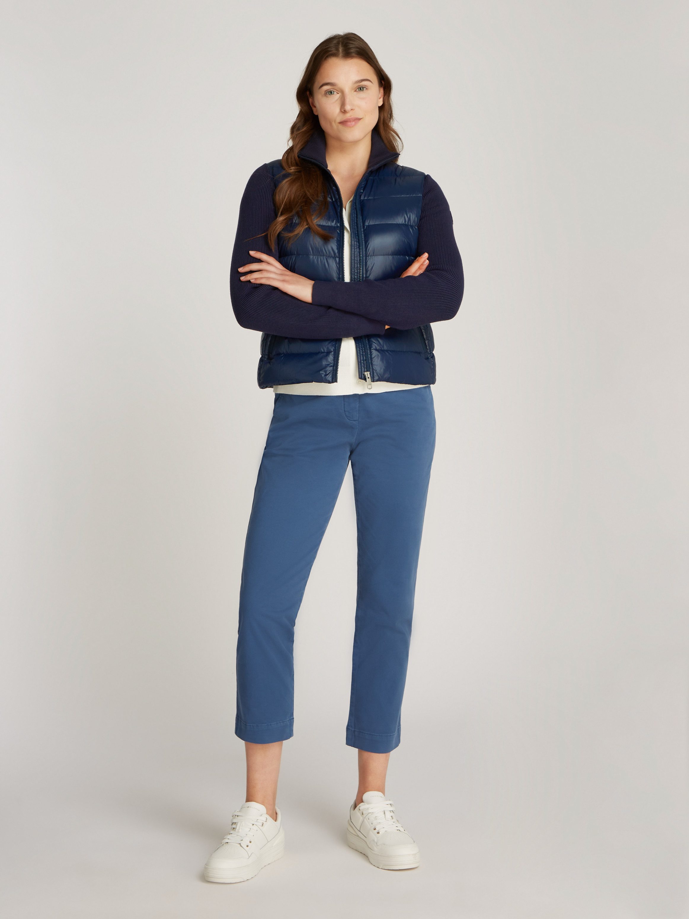 Tommy Hilfiger Gewatteerde jas LW DOWN FEMININE GLOSS KNIT JKT