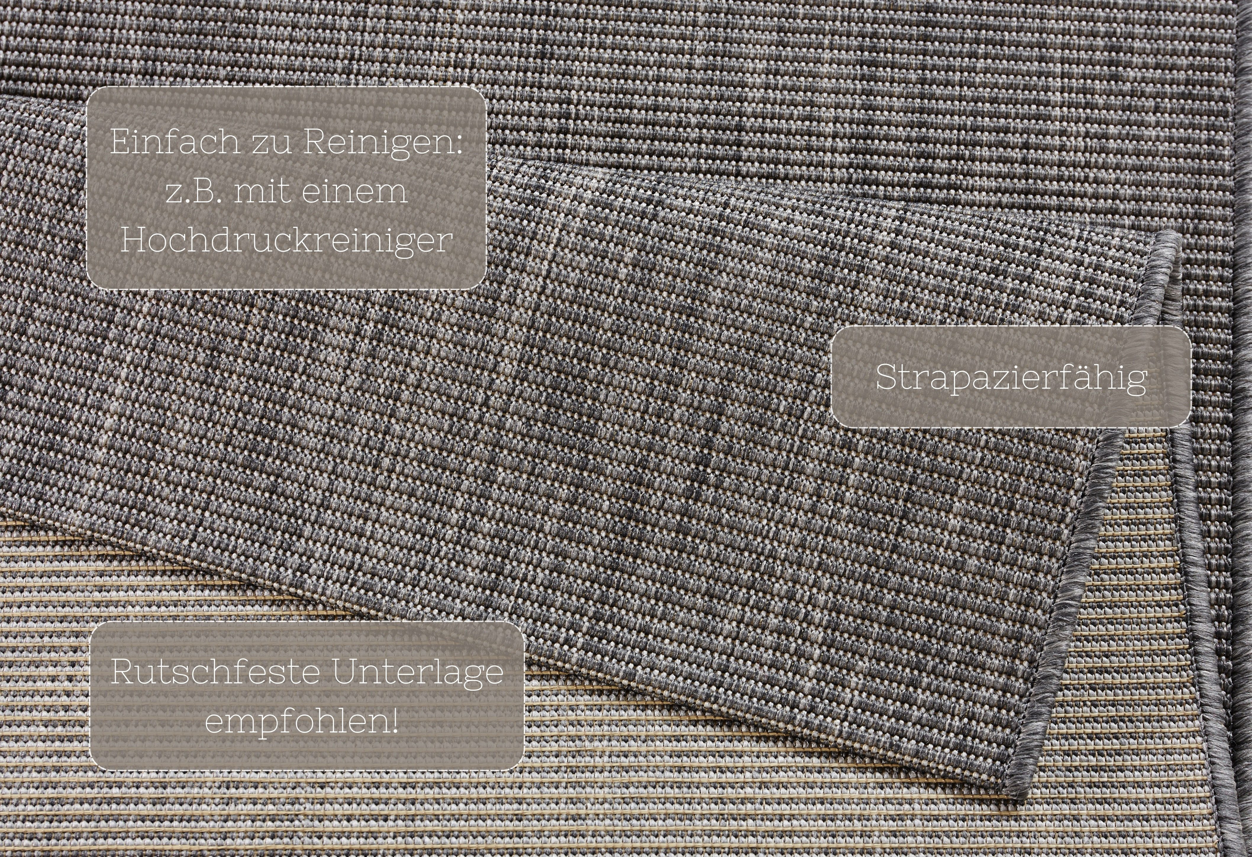 NORTHRUGS Vloerkleed Match Binnen- en buitengebruik, kortpolig, loper, modern, effen kleuren, woonkamer, balkon