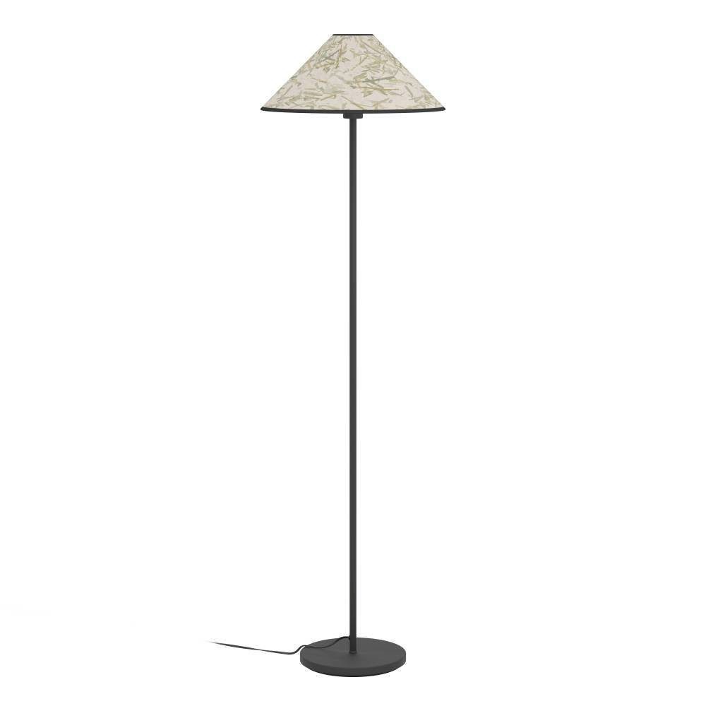 EGLO Staande lamp OXPARK Vloerlamp, vloerlamp, textiel met bamboe bladeren, woonkamer (1 stuk)
