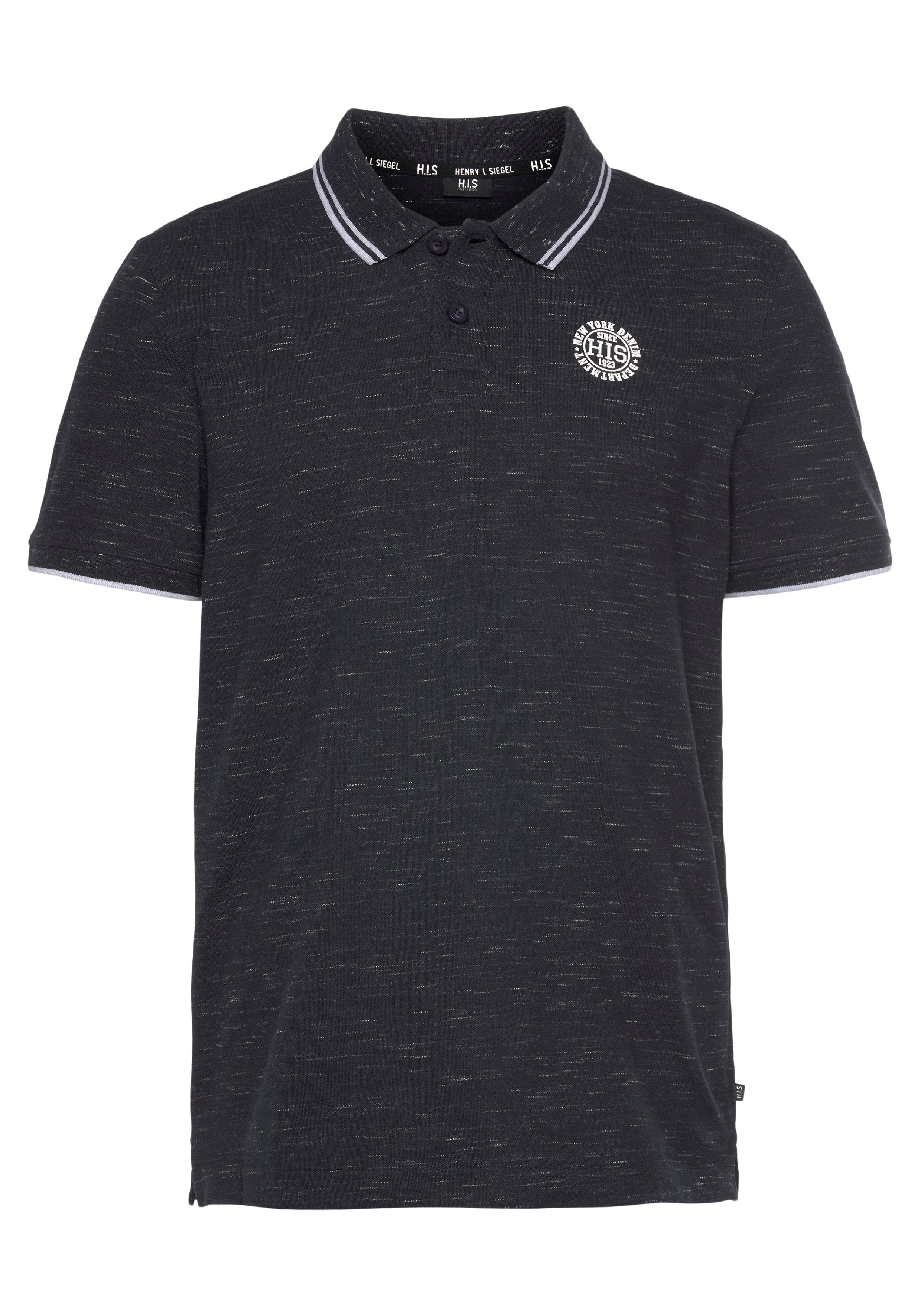 H.I.S Poloshirt korte mouwen, smal gesneden, met polokraag