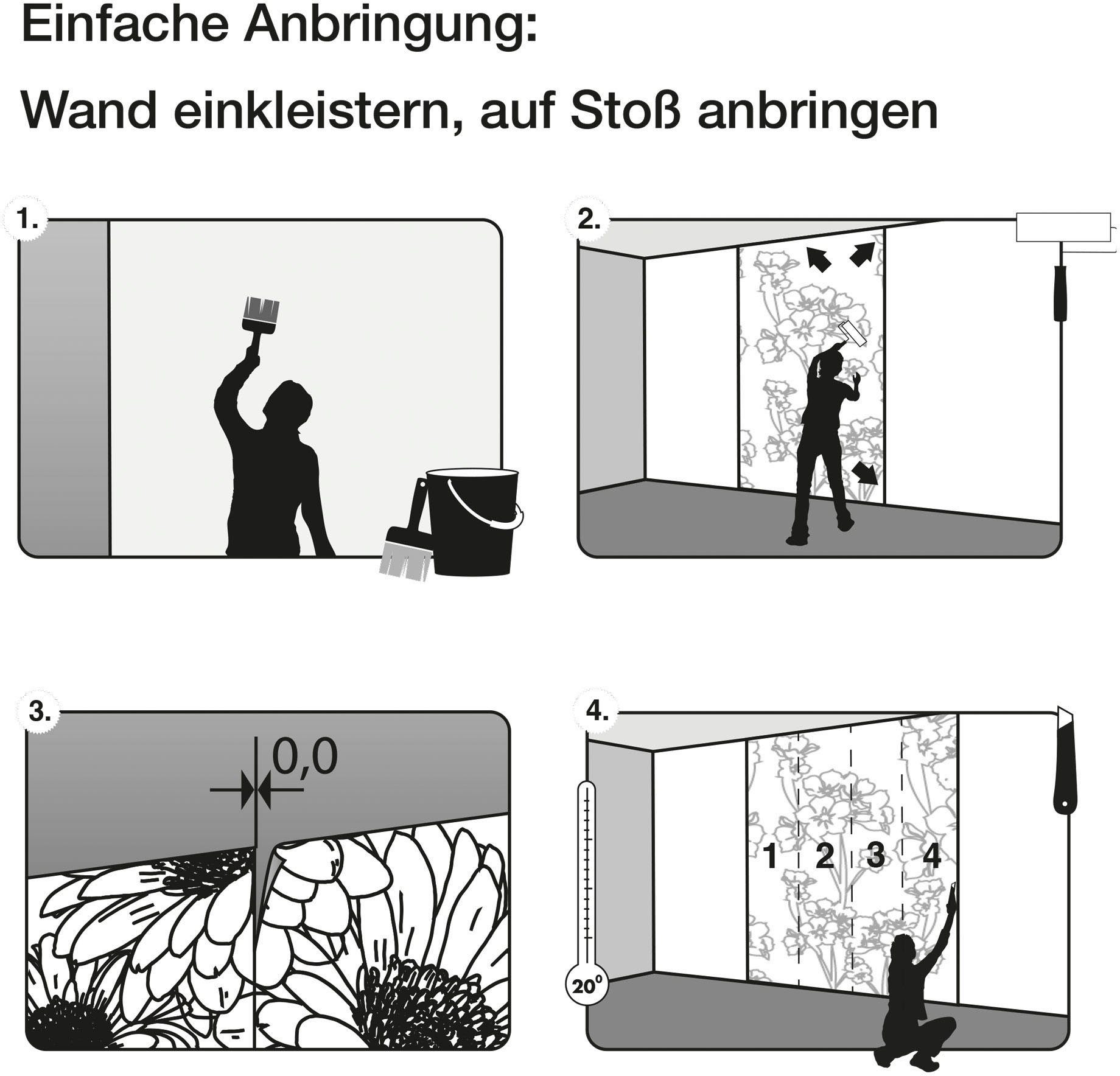 Komar Vliesbehang Digitale print vlies - Dotty Dance - Afmeting 200 x 250 cm (1 stuk)