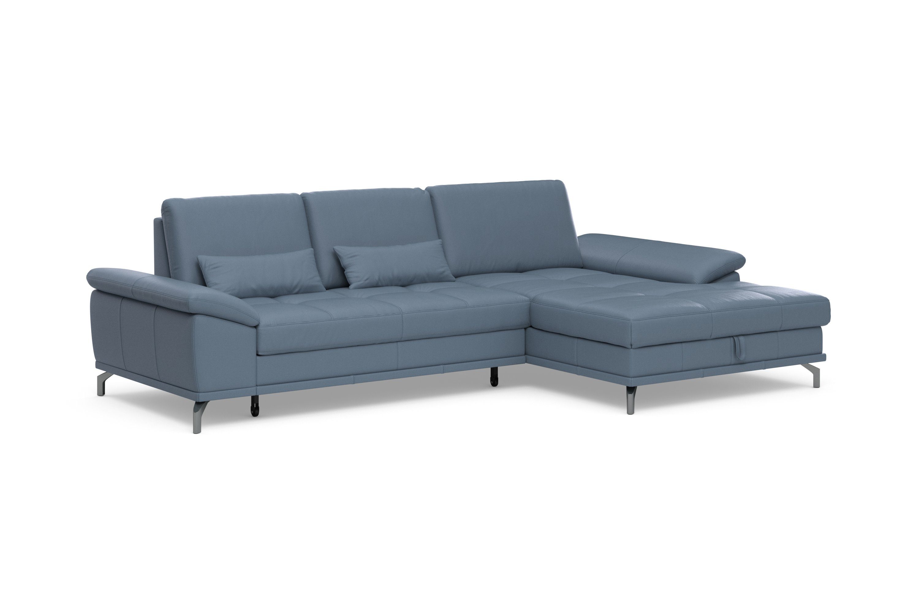 Places of Style Hoekbank Costello L-vorm, met zitdiepteverstelling, armleuningverstelling en